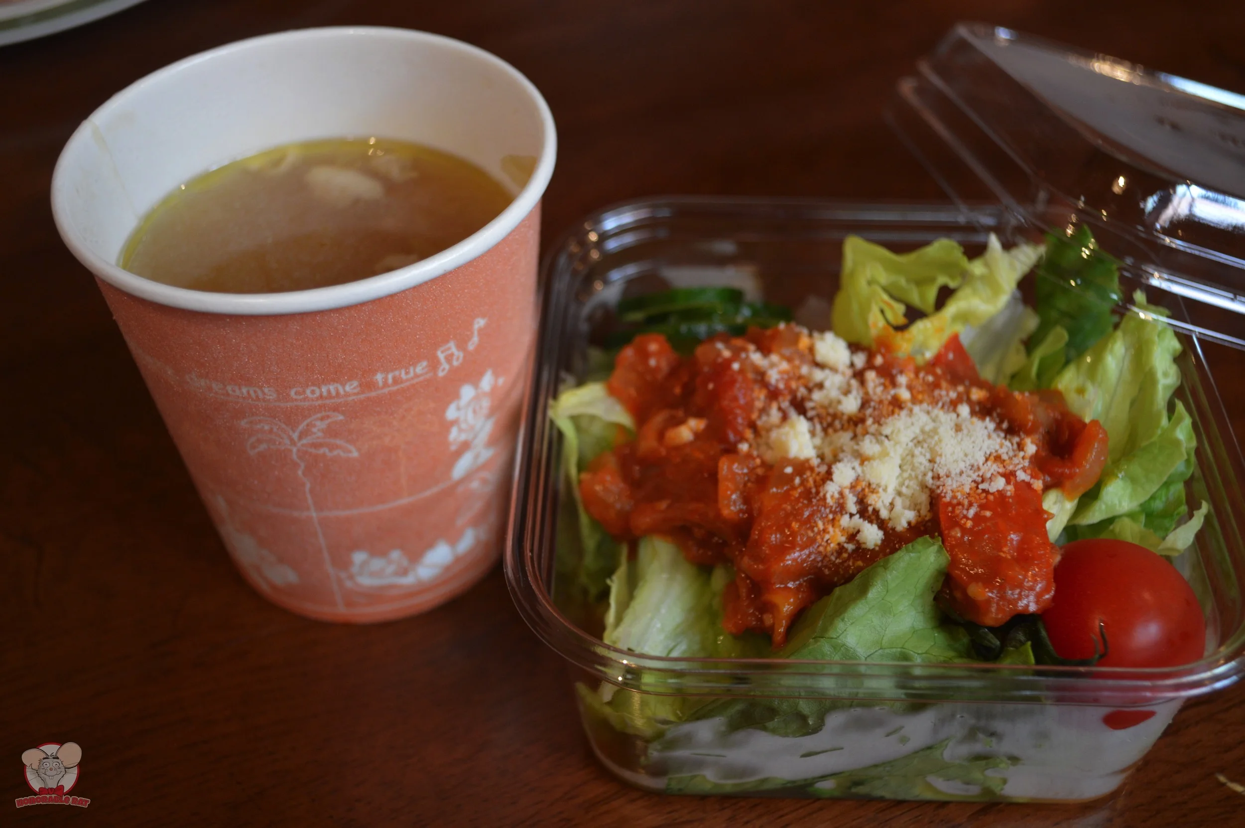 Ratatouille Salad and a cup of Hearty Chicken & Vegetable Soup