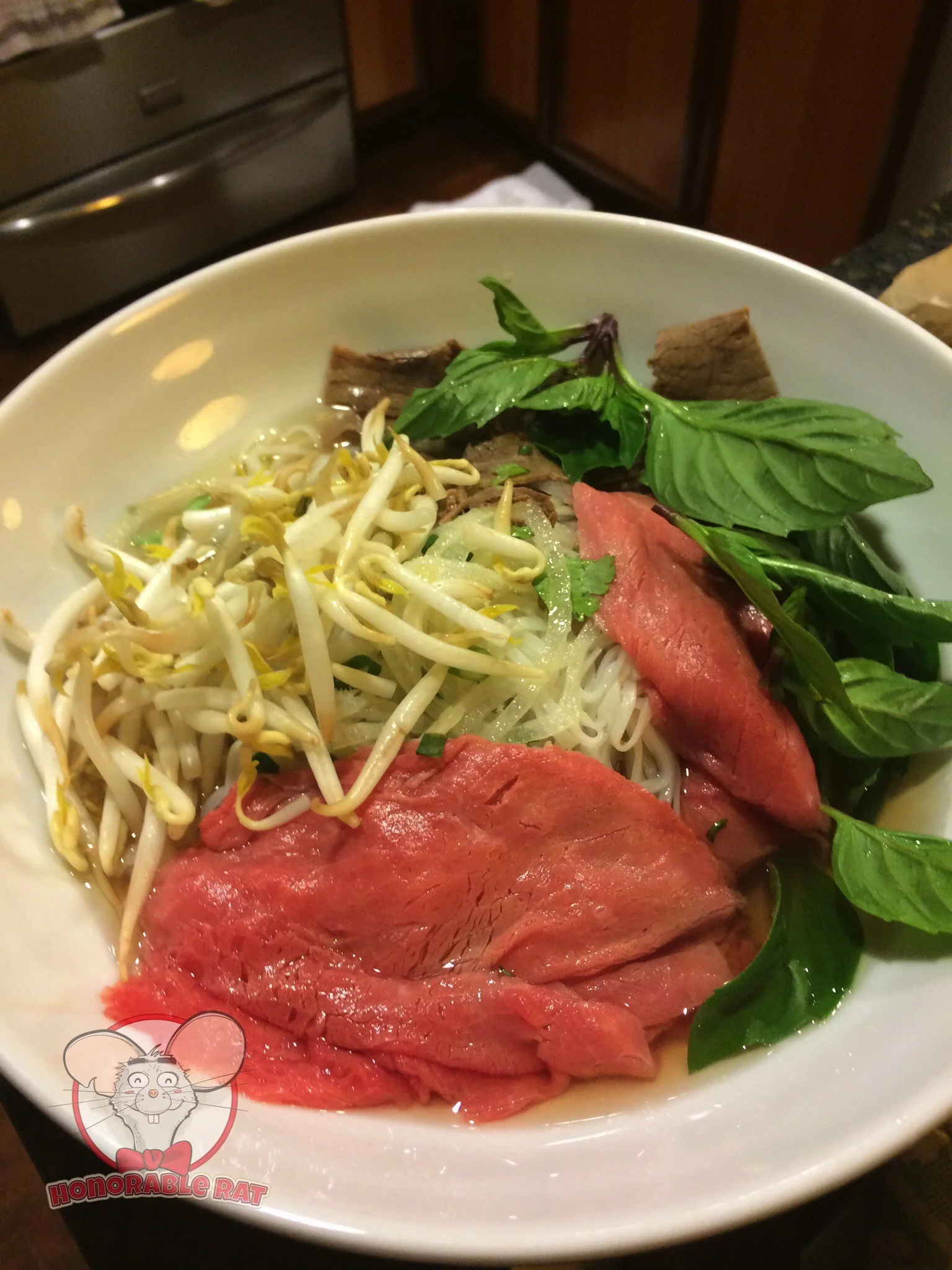 Pho & Company's Eye Round Steak Pho with Well Done Brisket