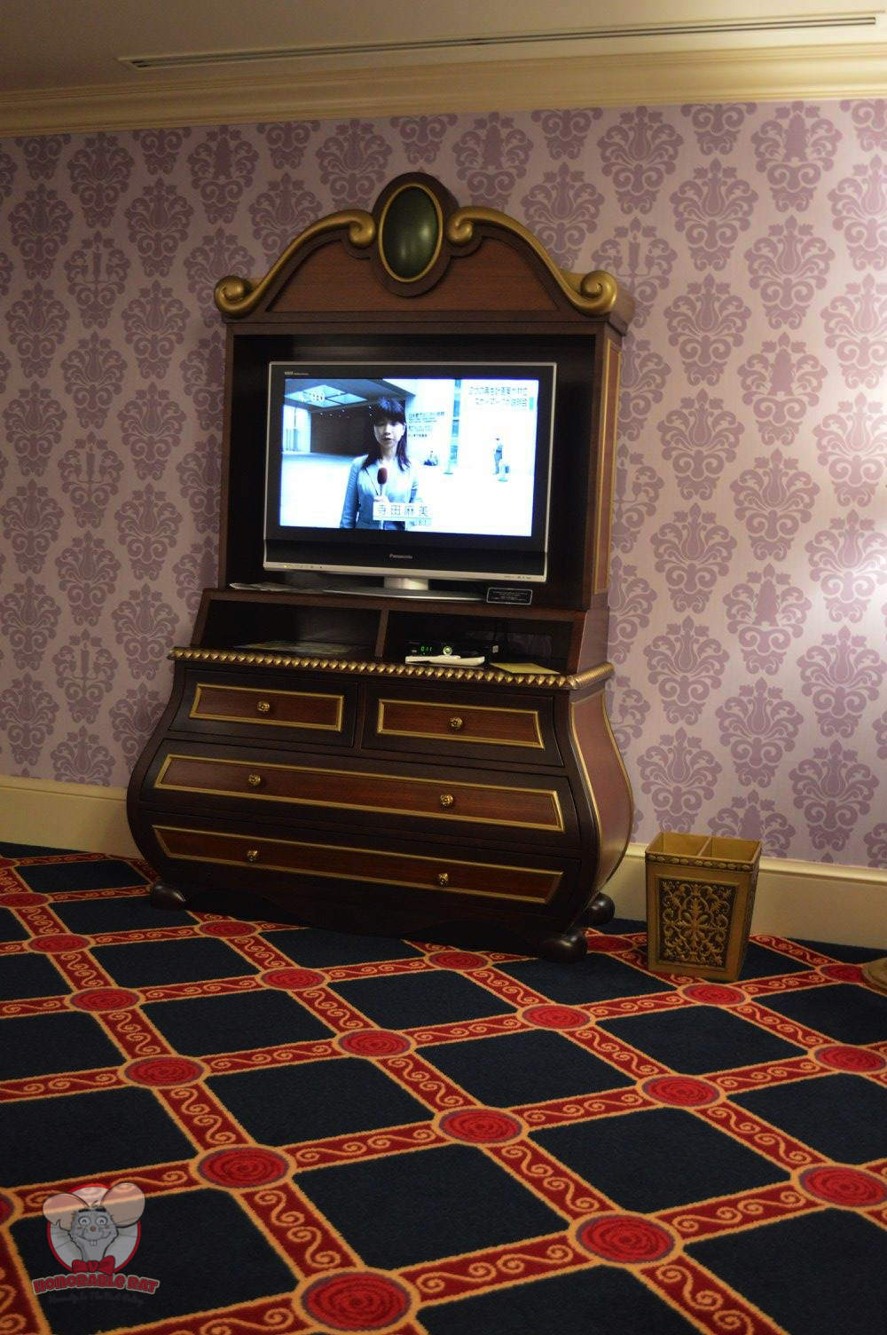 Does the TV shelf remind you of a character?
