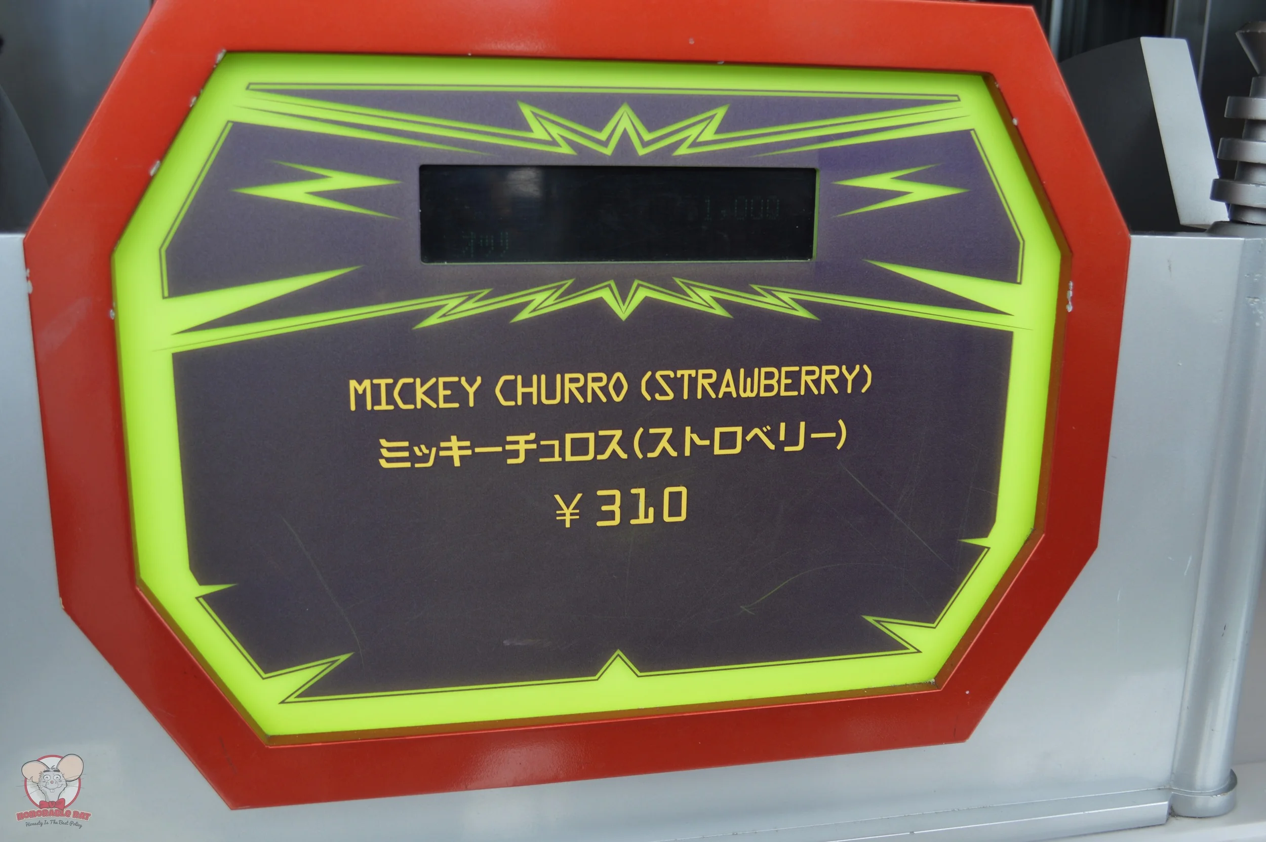 Mickey Churro (Strawberry) for 310 yen