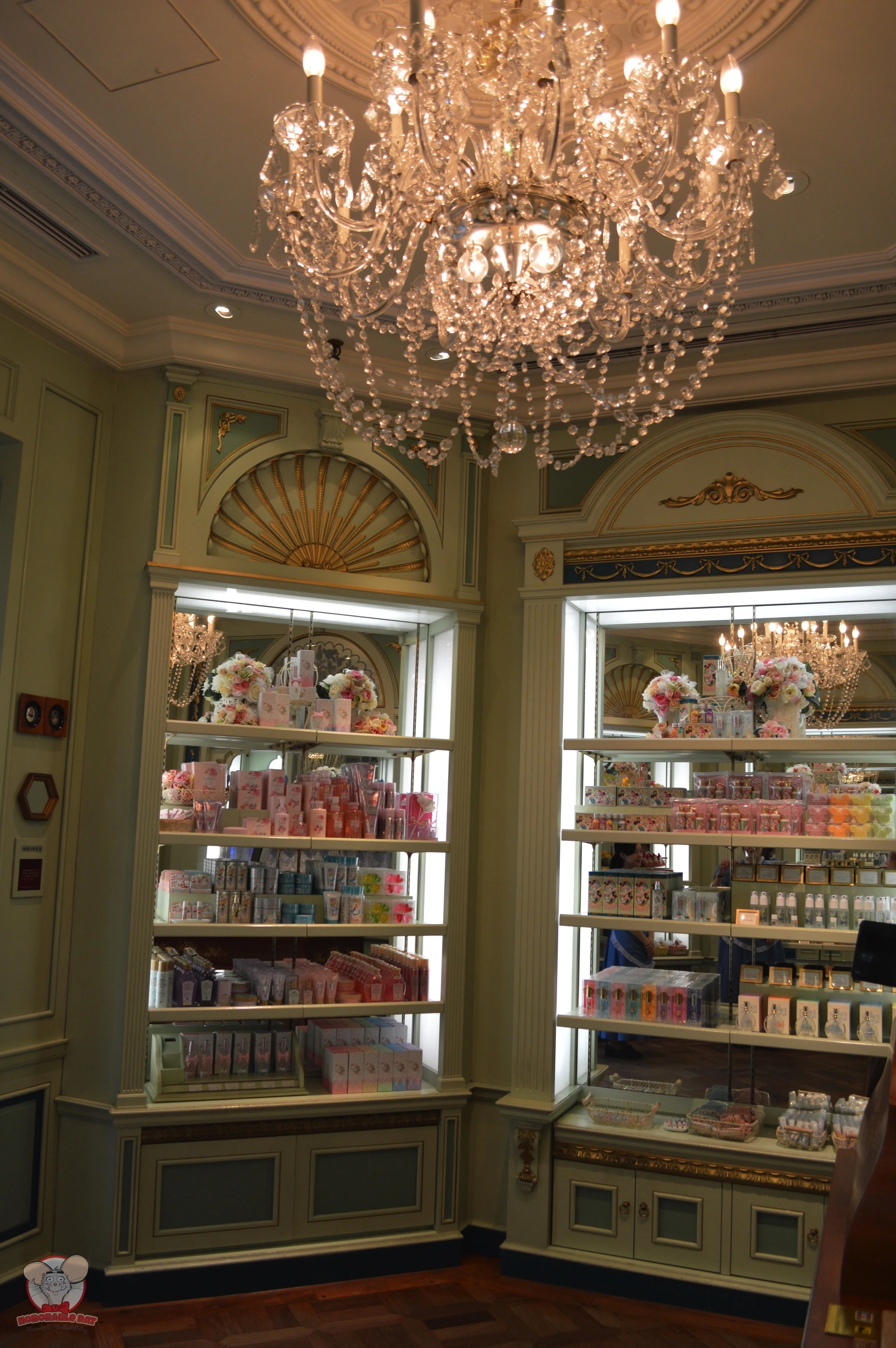 Shelves of beauty products