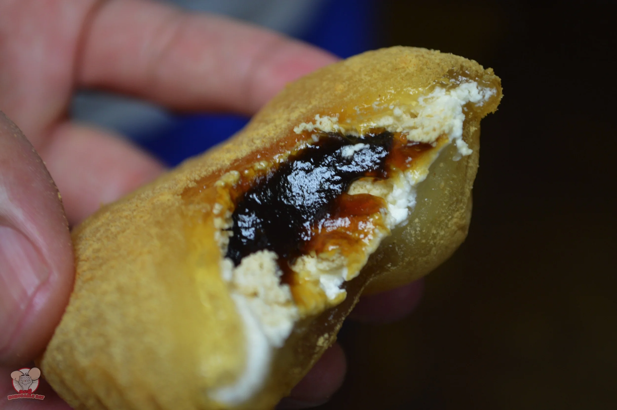 The delicious inside of the Warabi Mochi