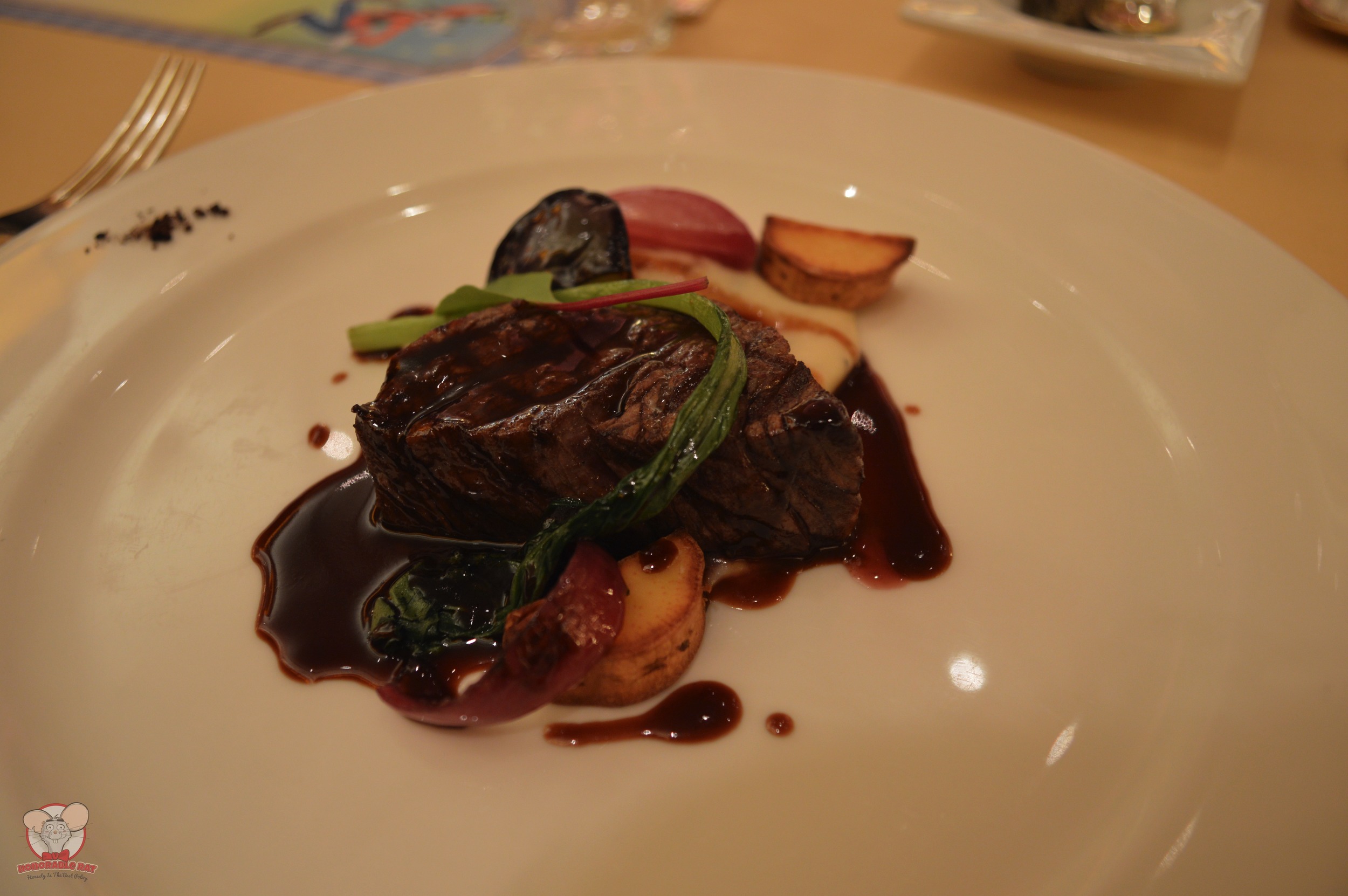 Grilled Beef Tenderloin with Cocoa-Red Wine-Sauce served with Truffled Mashed Potatoes