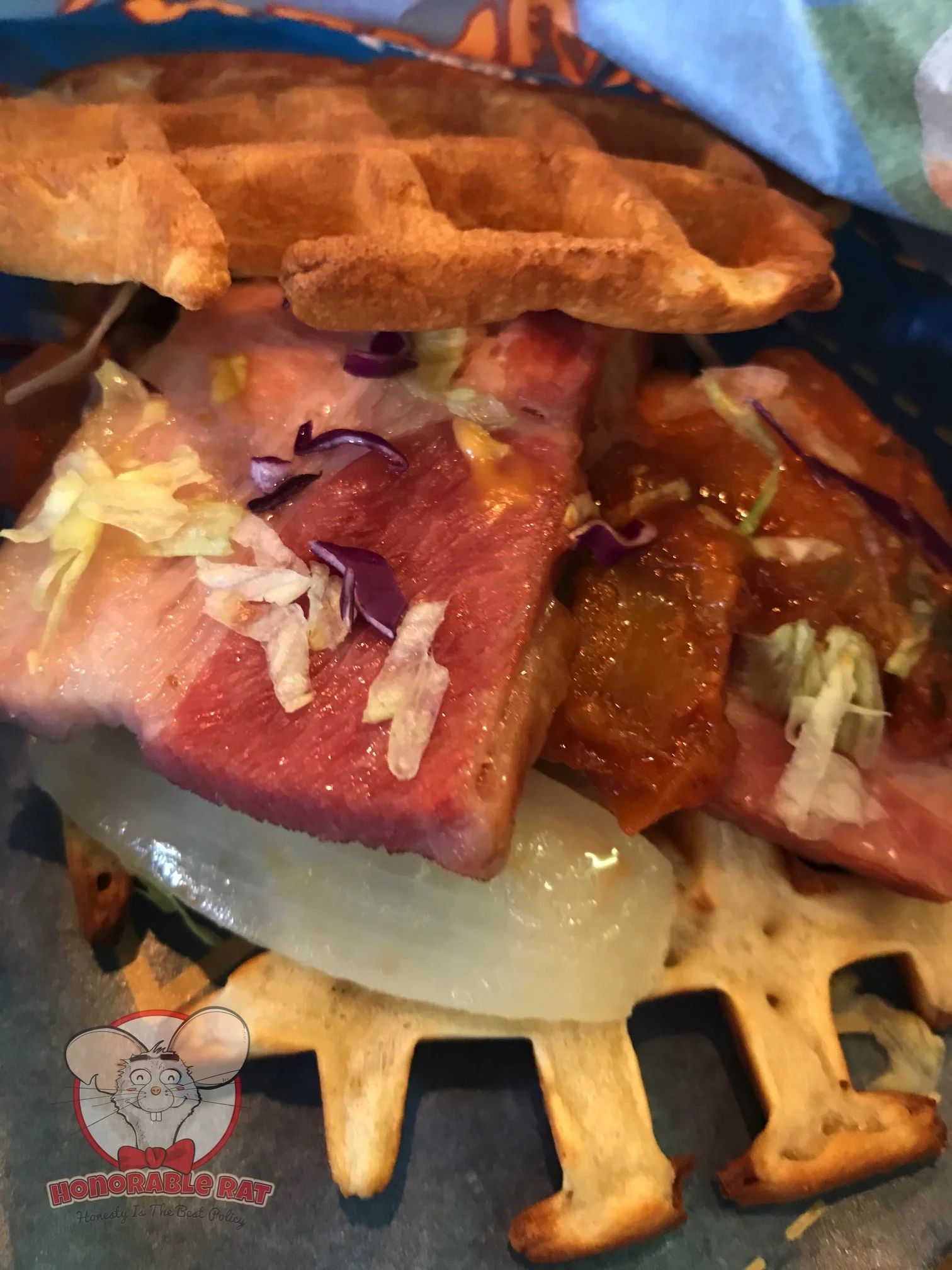 Bacon with Vegetable Barbecue Sauce in Camp Woodchuck Kitchen