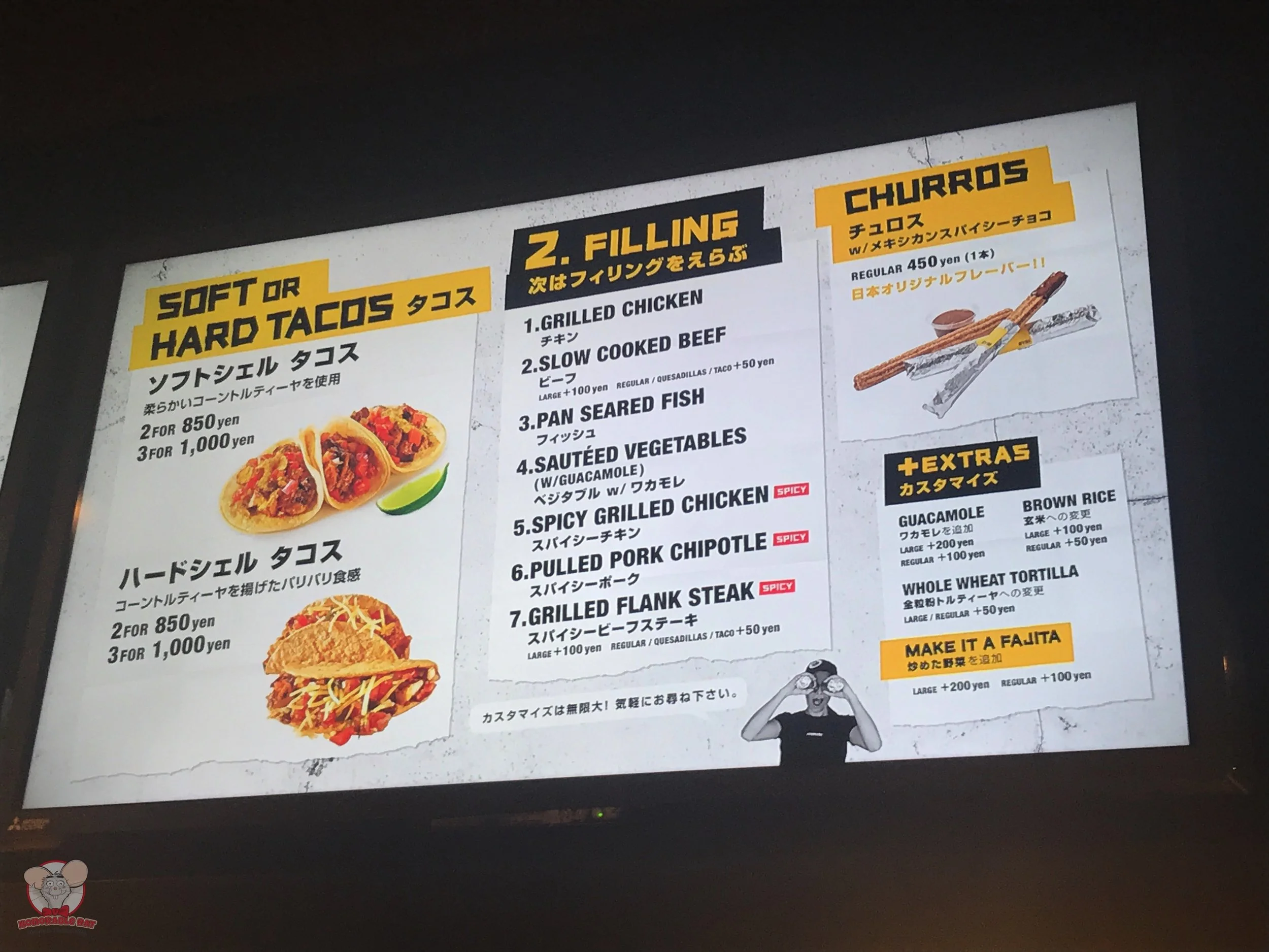 Or would you prefer some Tacos or Churros?
