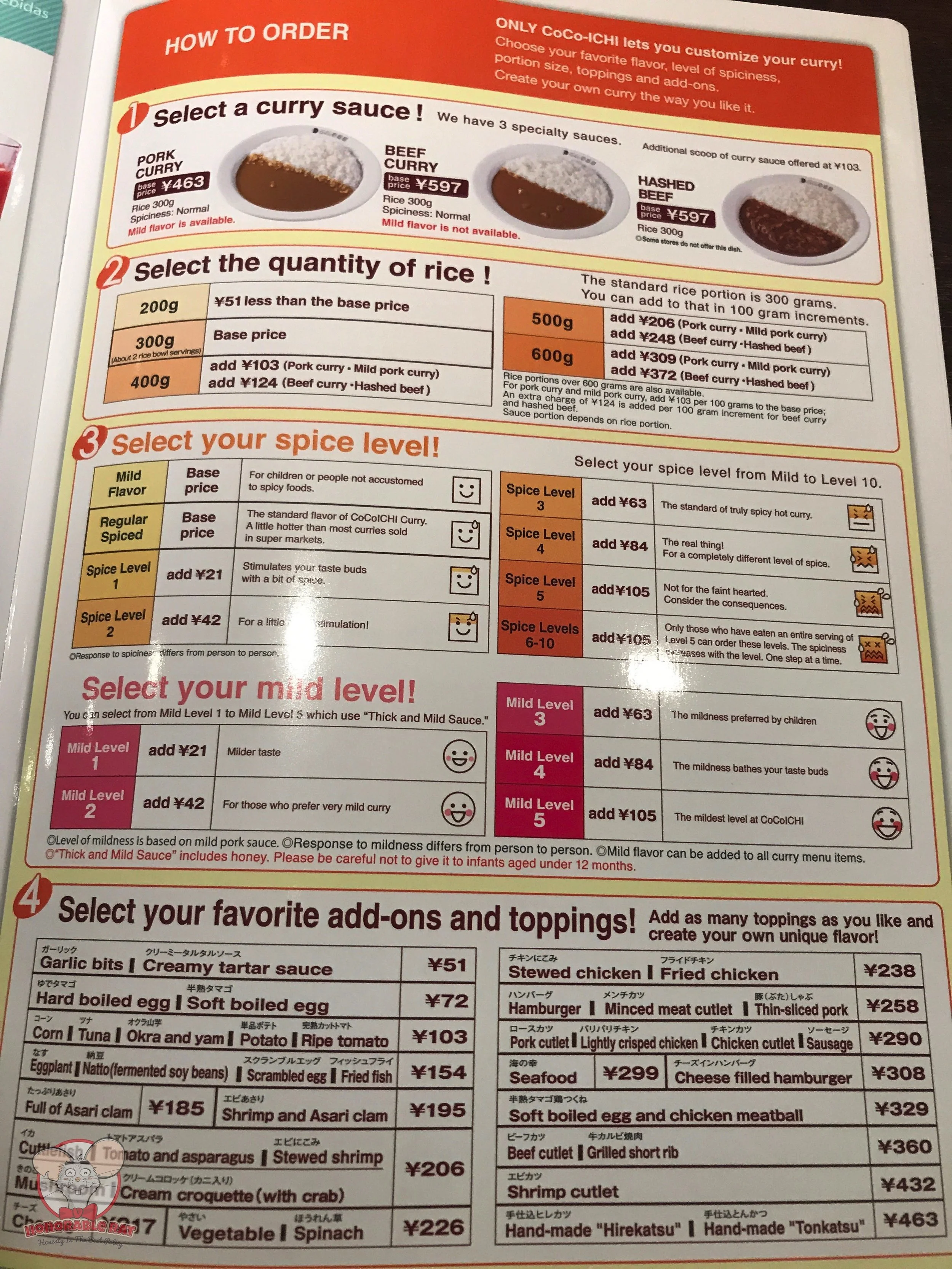 Coco Ichibanya Curry House Honorable Rat