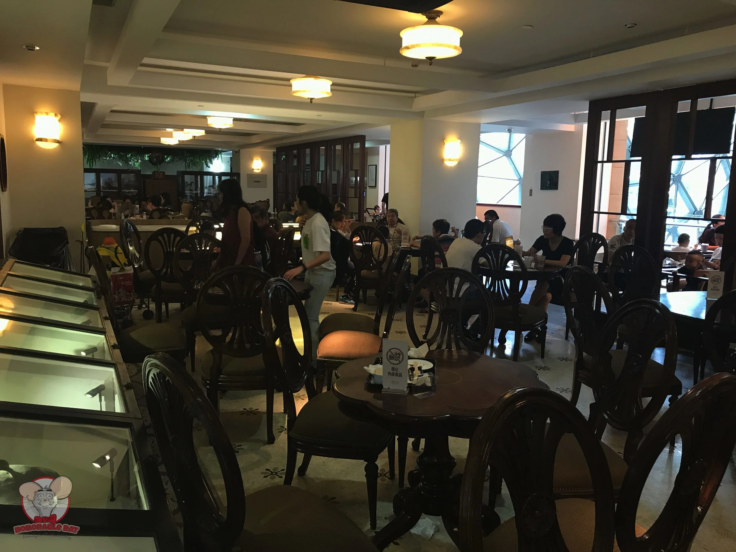Seating arrangement in 1868 Cafe
