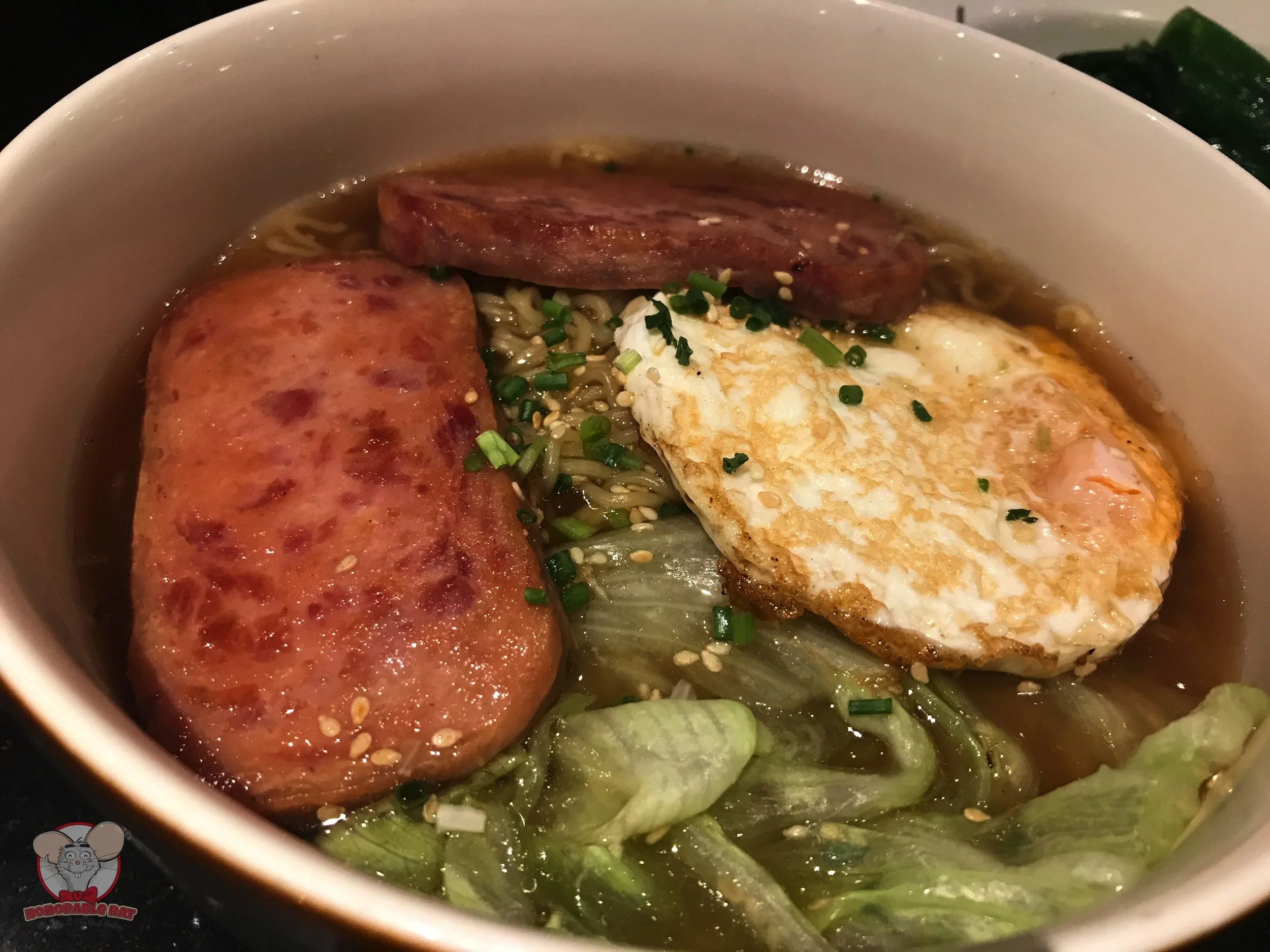 Pan-Fried Luncheon Meat & Fried Egg with Instant Noodles: 36 Chinese Yuan