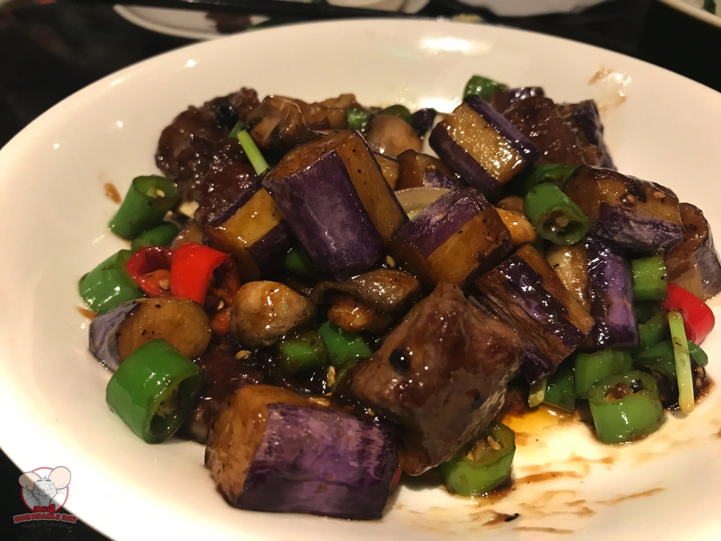 Sauteed Beef Dices with Eggplant & Chili: 68 Chinese Yuan