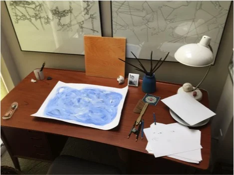 My desk at home.