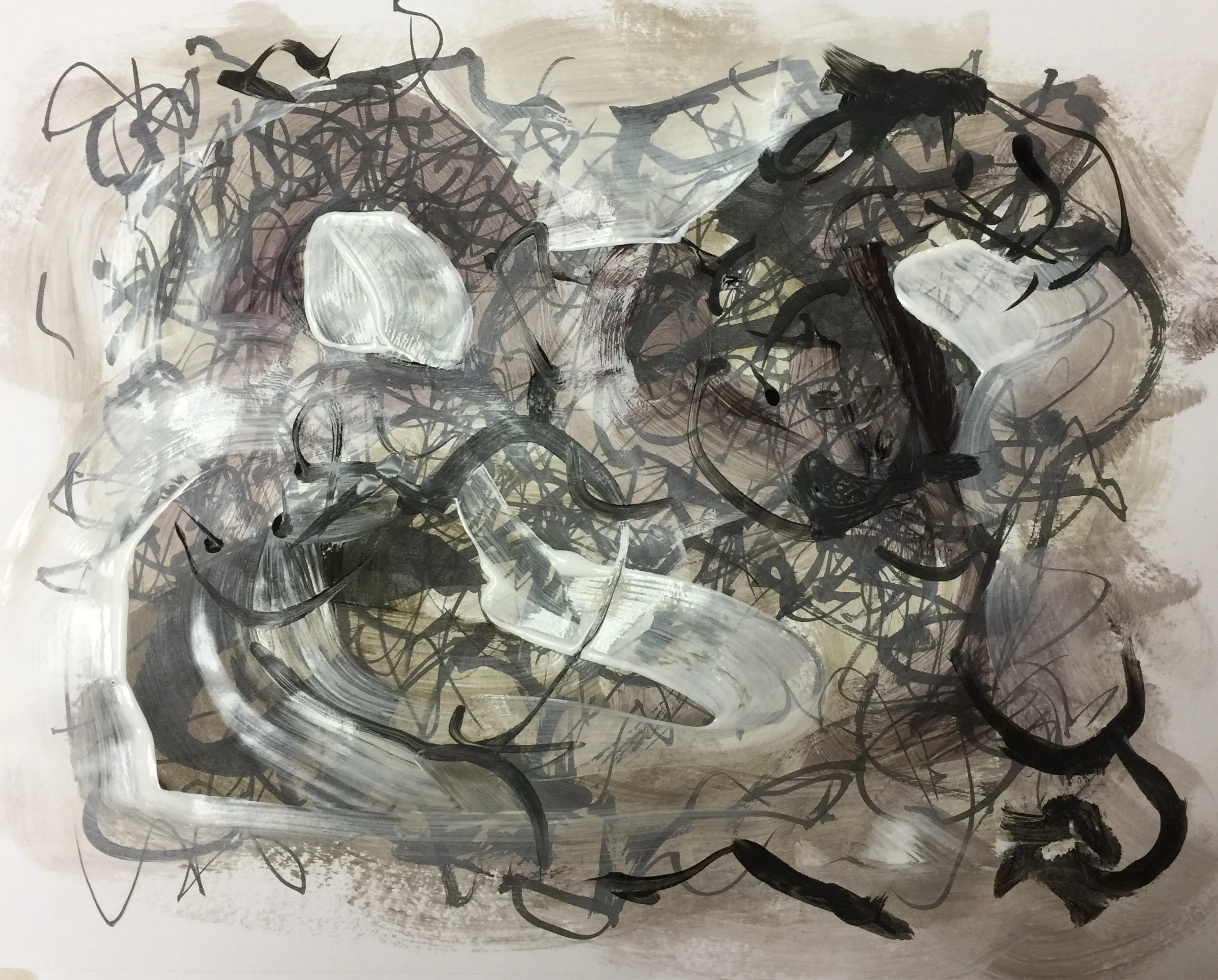 “Untitled” by Darcy Elise Johnson, acrylic on paper