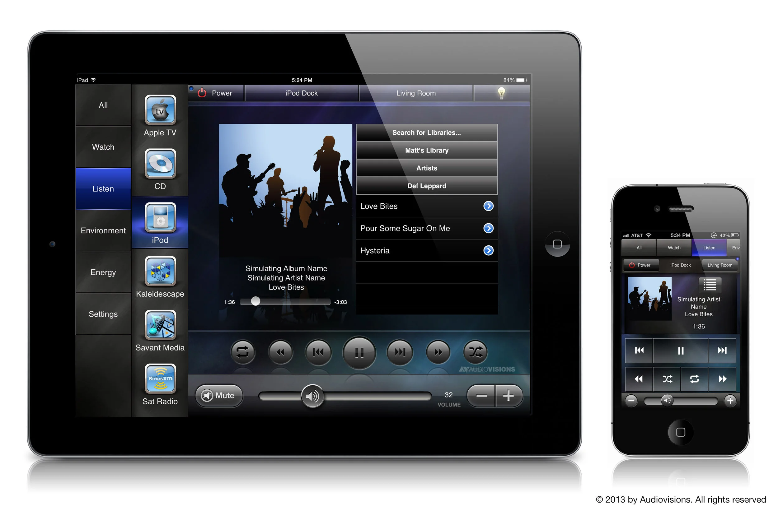 AUDIOVISIONS' Savant Custom UI