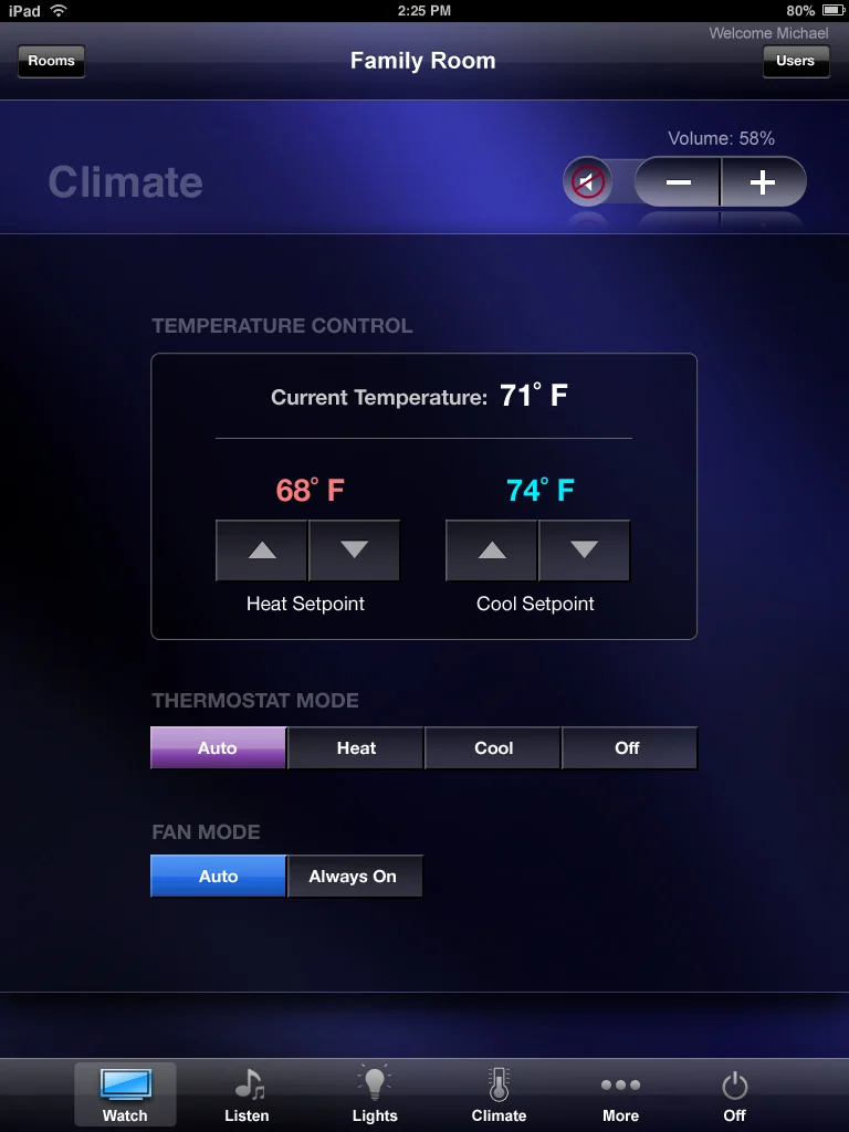 AUDIOVISIONS' Custom Crestron UI