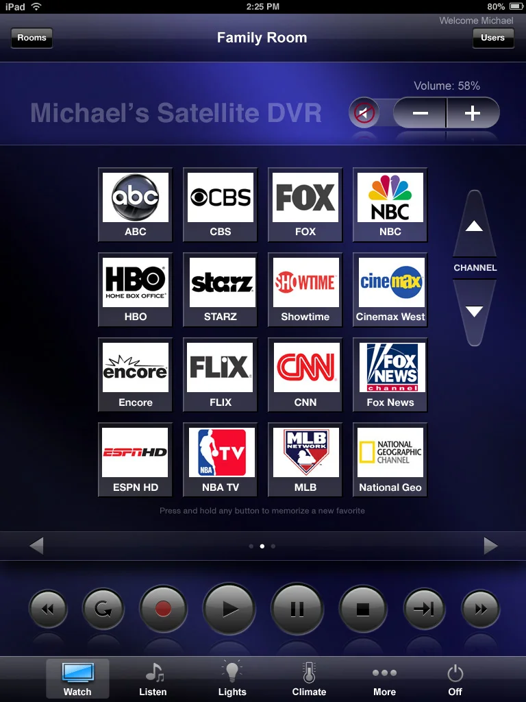AUDIOVISIONS' Custom Crestron UI