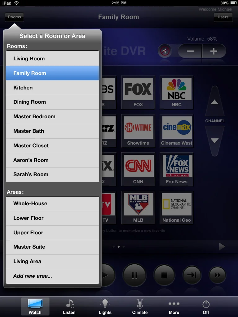 AUDIOVISIONS' Custom Crestron UI
