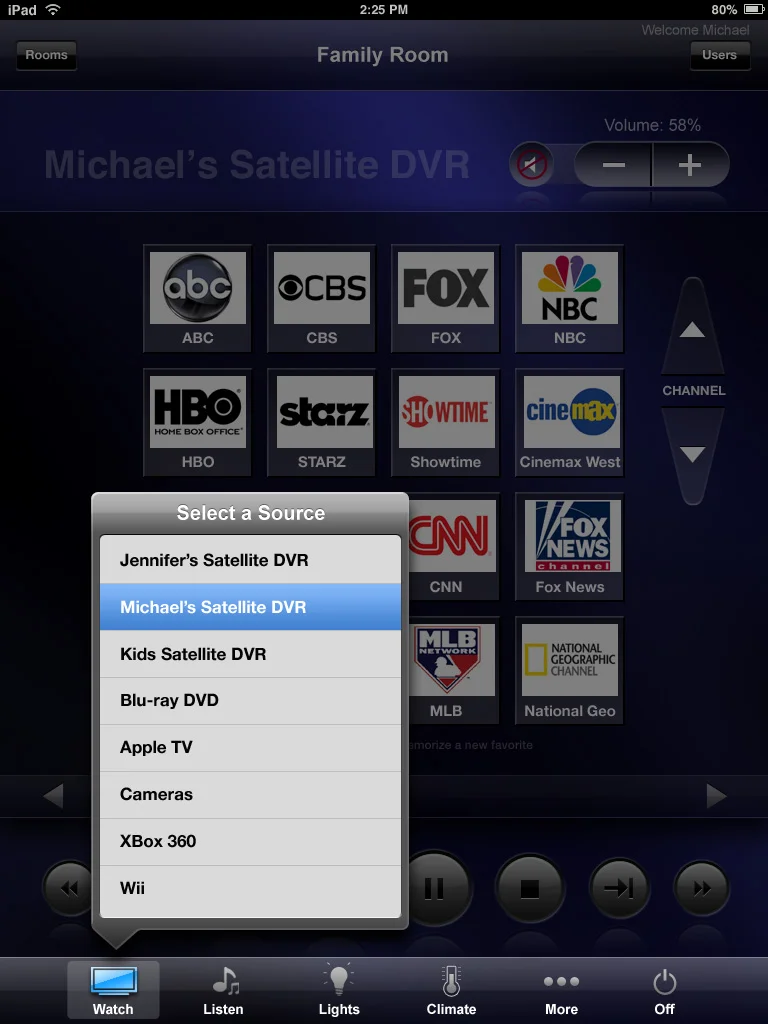 AUDIOVISIONS' Custom Crestron UI