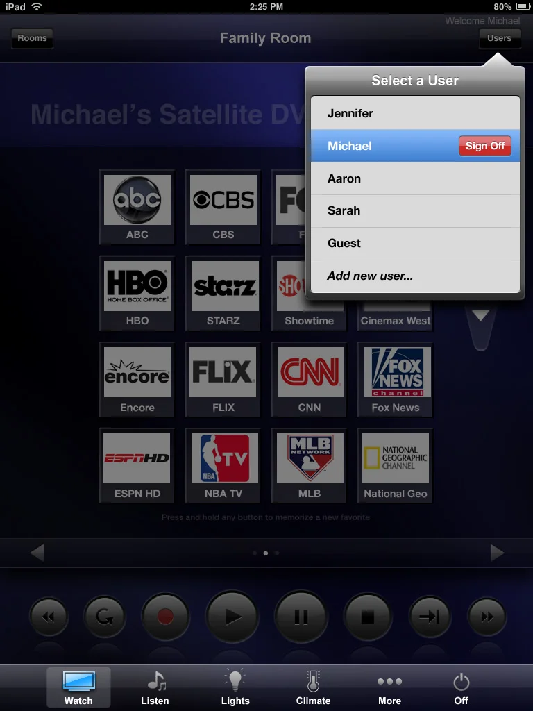 AUDIOVISIONS' Custom Crestron UI