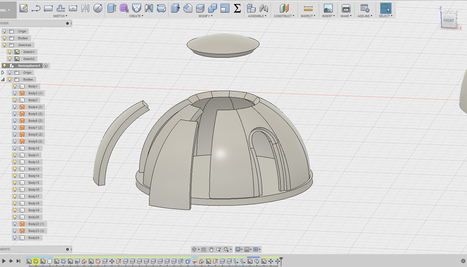 TinyHackerHouse team builds first geodesic dome. 