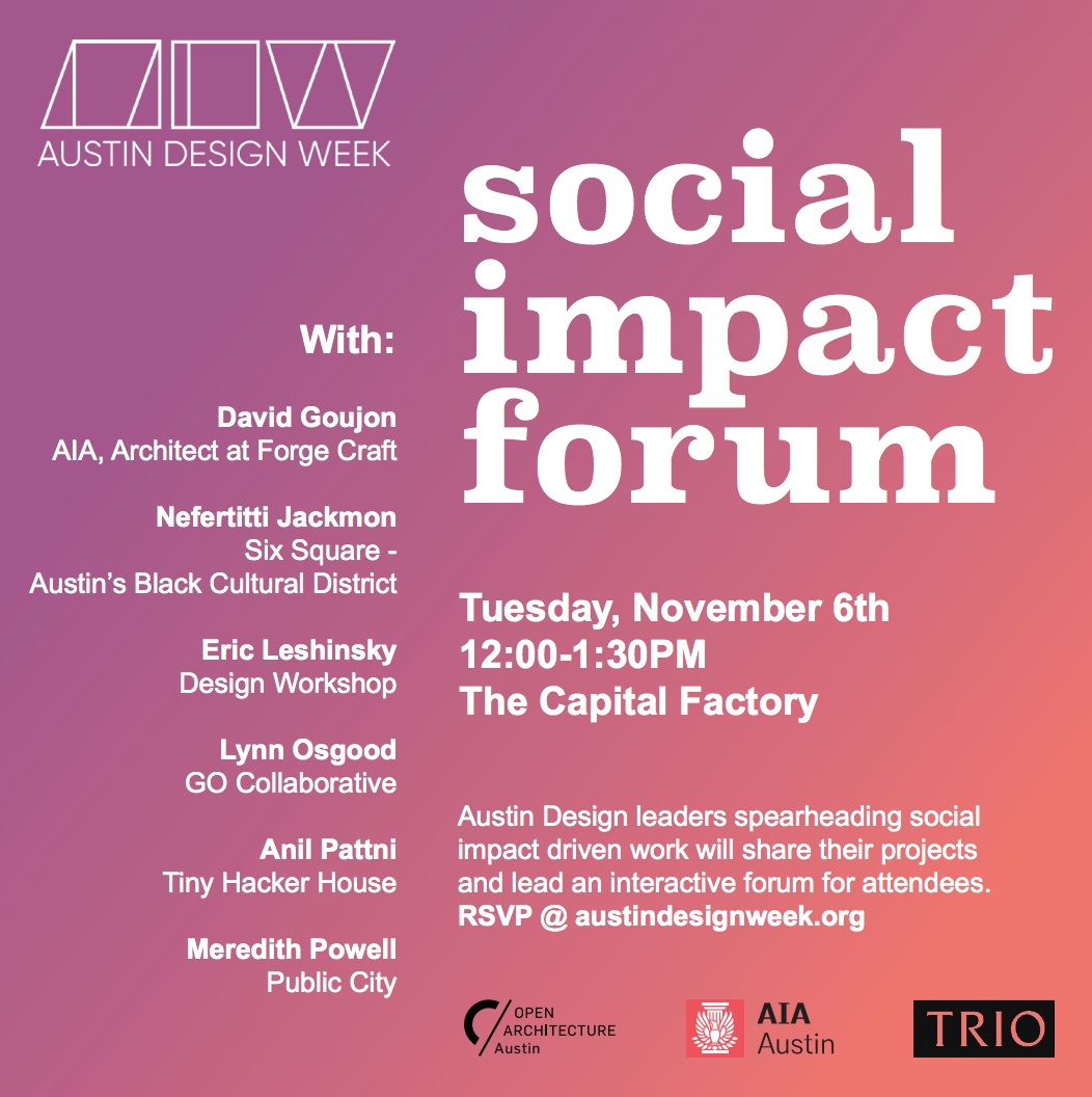 TinyHackerHouse presents at Social Impact Forum during Austin Design Week 2018