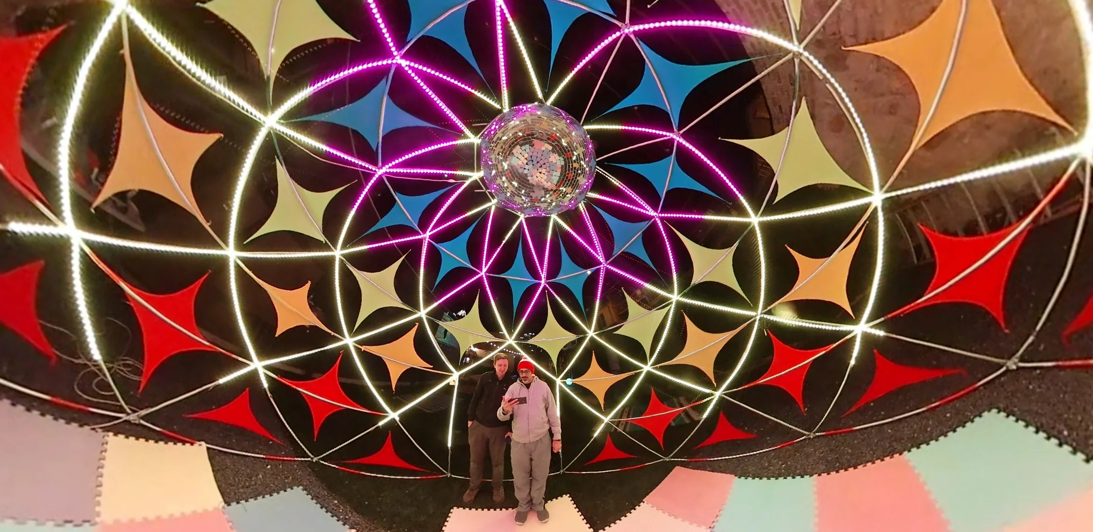 Learning to build a #Geodesic #Dome #Structure #Art #Installation.