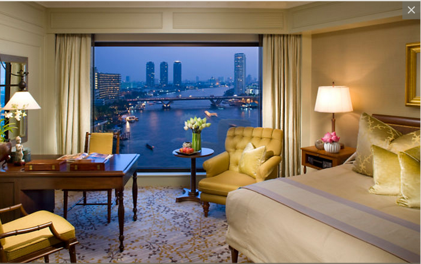 Make sure you ask for a room with a view of the river. 
