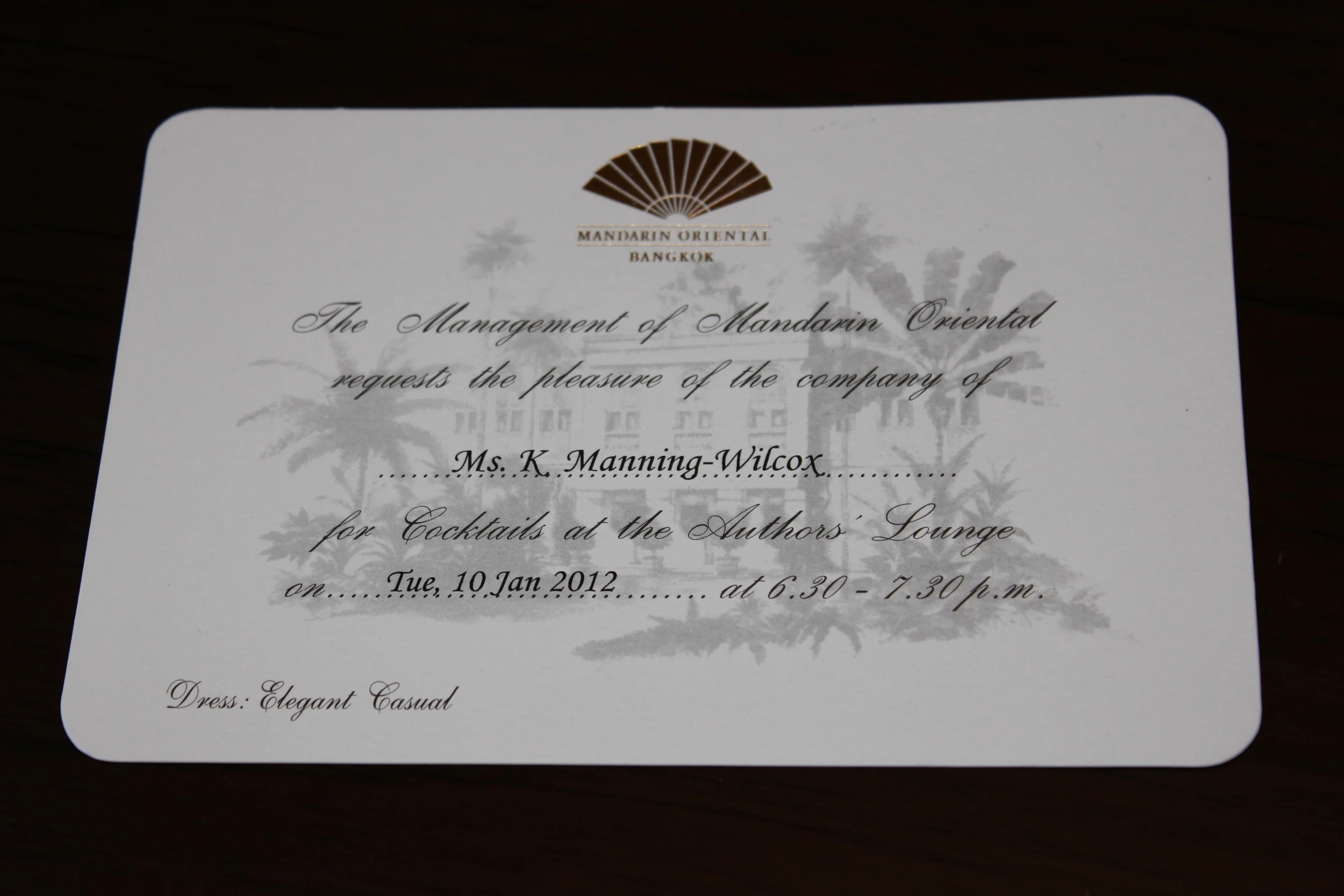 Fancy: An invitation to drinks with the GM! Pic: Kirsty Manning-Wilcox
