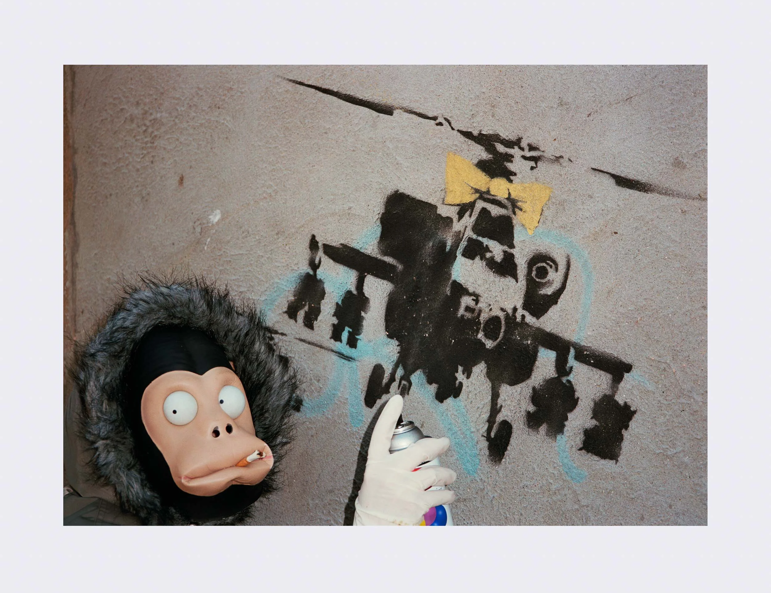 JamesPfaff_Banksy_MonkeyMaskSession_HappyChopper_Final_Cropped_Canvas_Offwhite.jpg