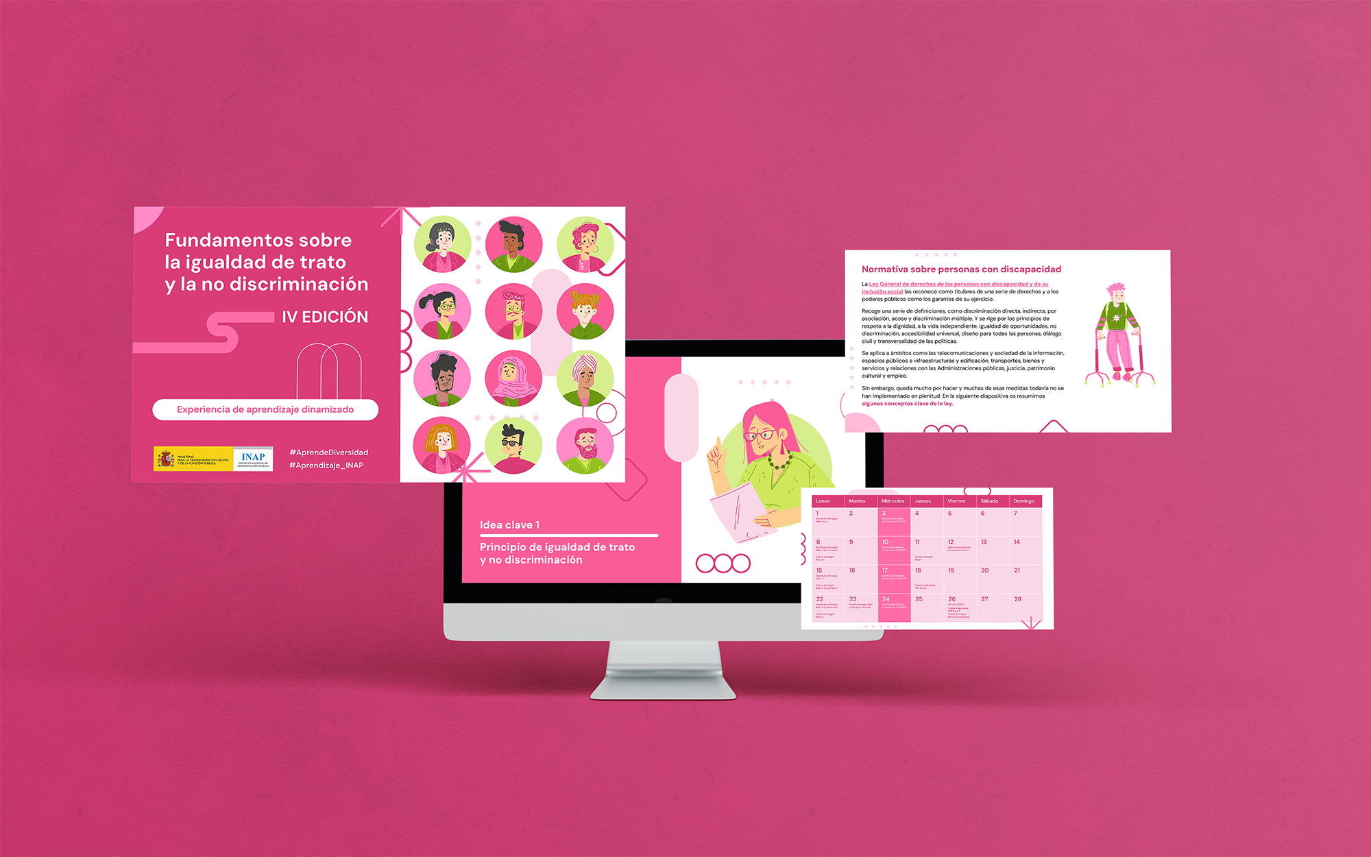 Mockup curso Fundamentos sobre la igualdad de trato y no discriminación, V edición