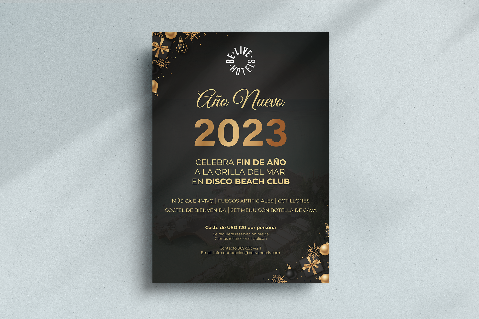 Mockup flyer Año Nuevo 2023