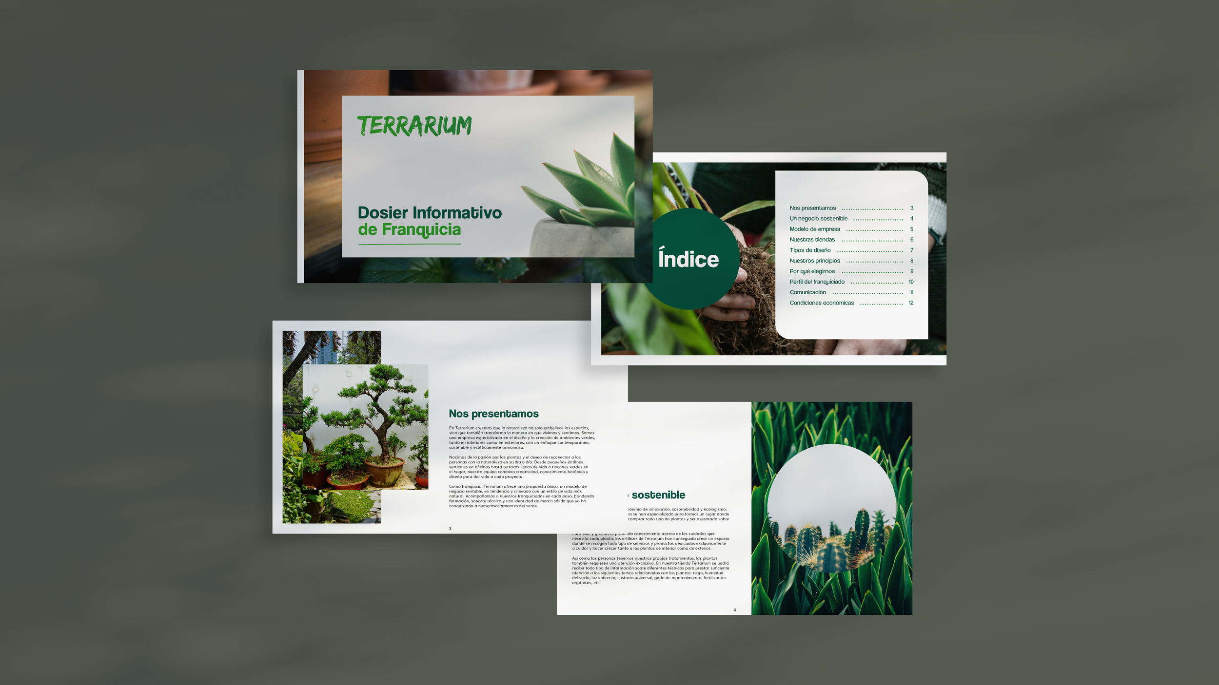 Mockup Dosier Informativo de Franquicia Terrarium