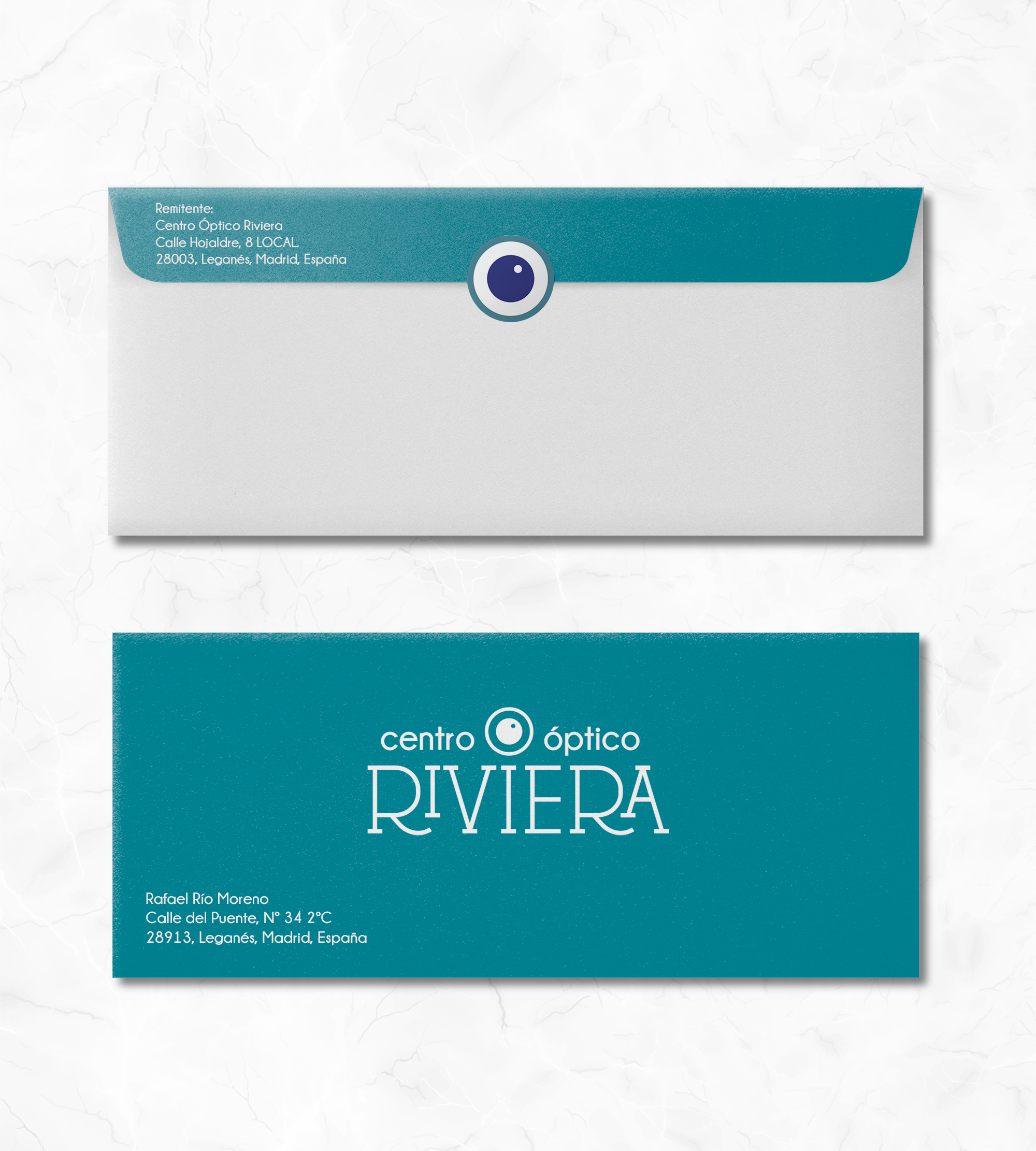Mockup sobre Centro Óptico Riviera