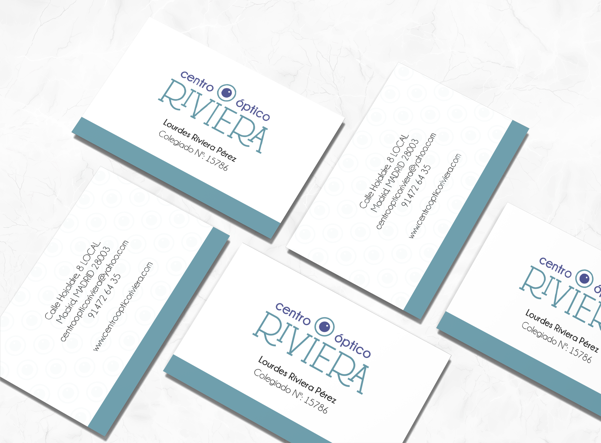 Mockup tarjeta Centro Óptico Riviera