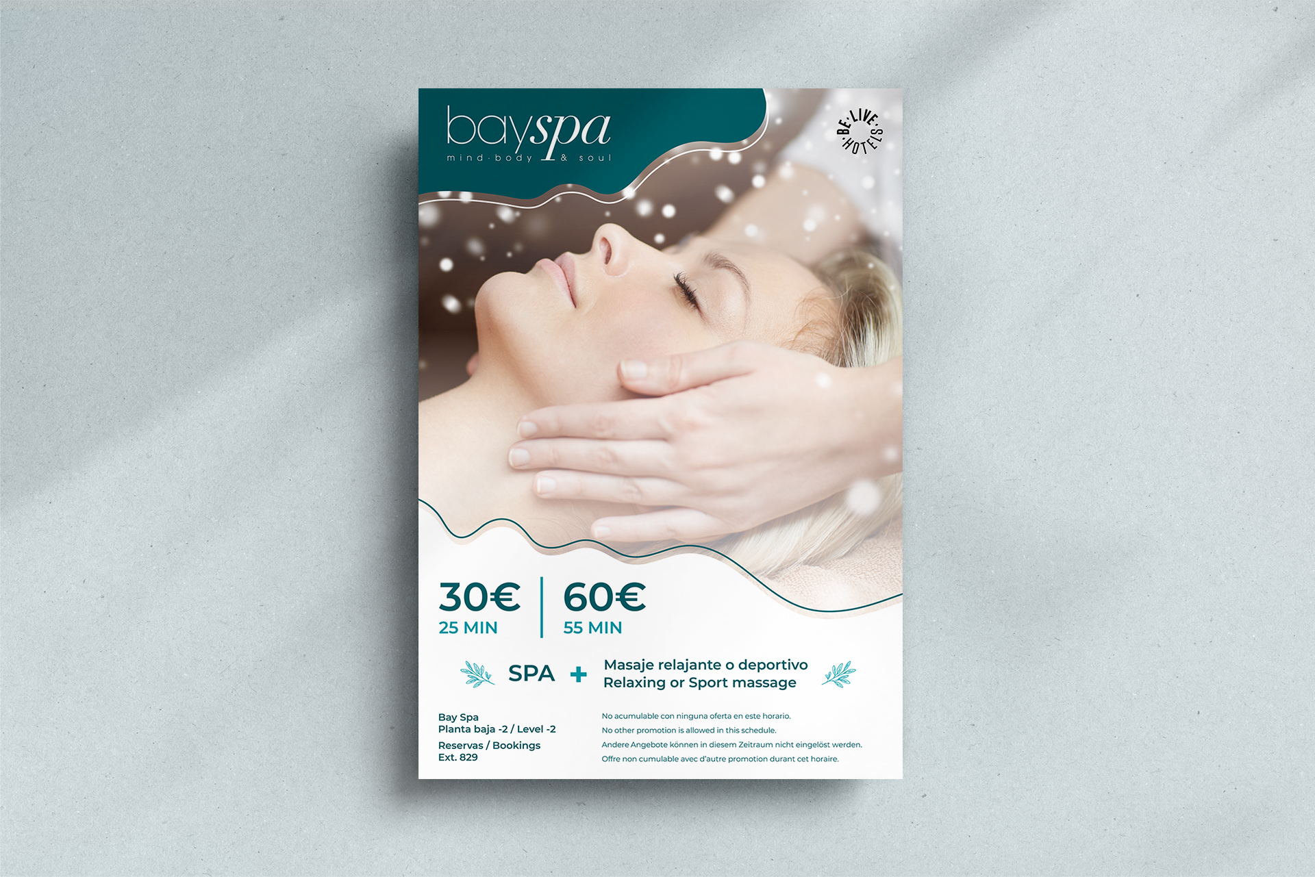 Mockup flyer Bayspa