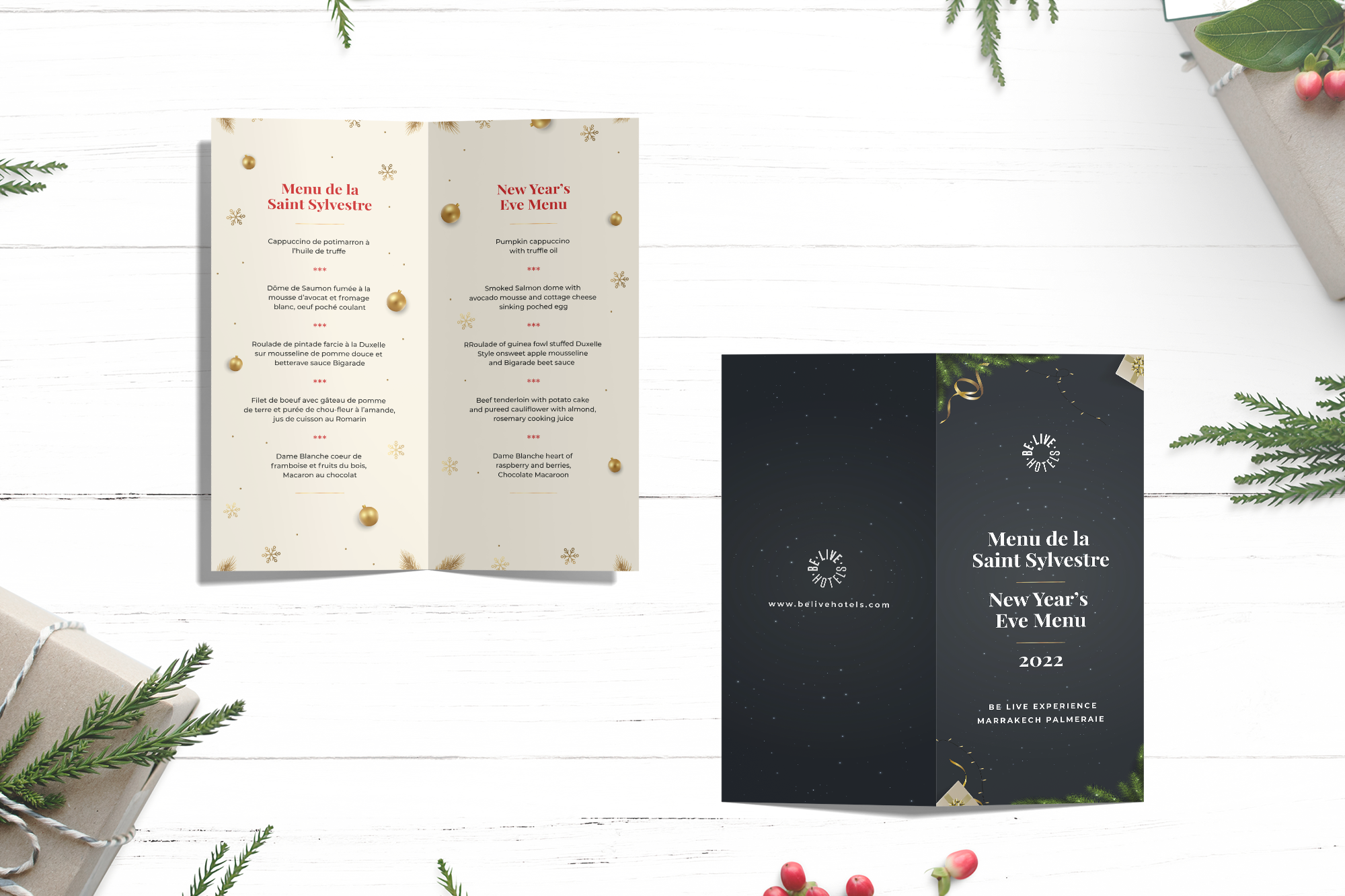 Mockup menú Navidad
