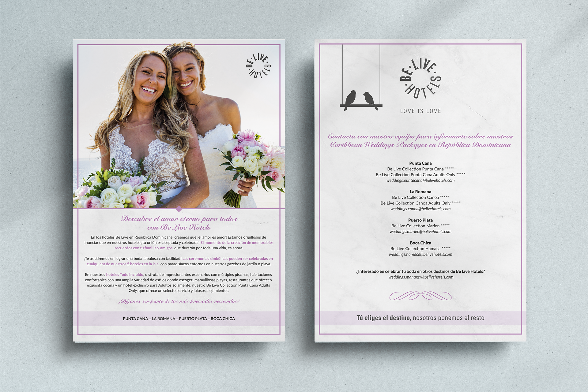 Mockup flyer bodas