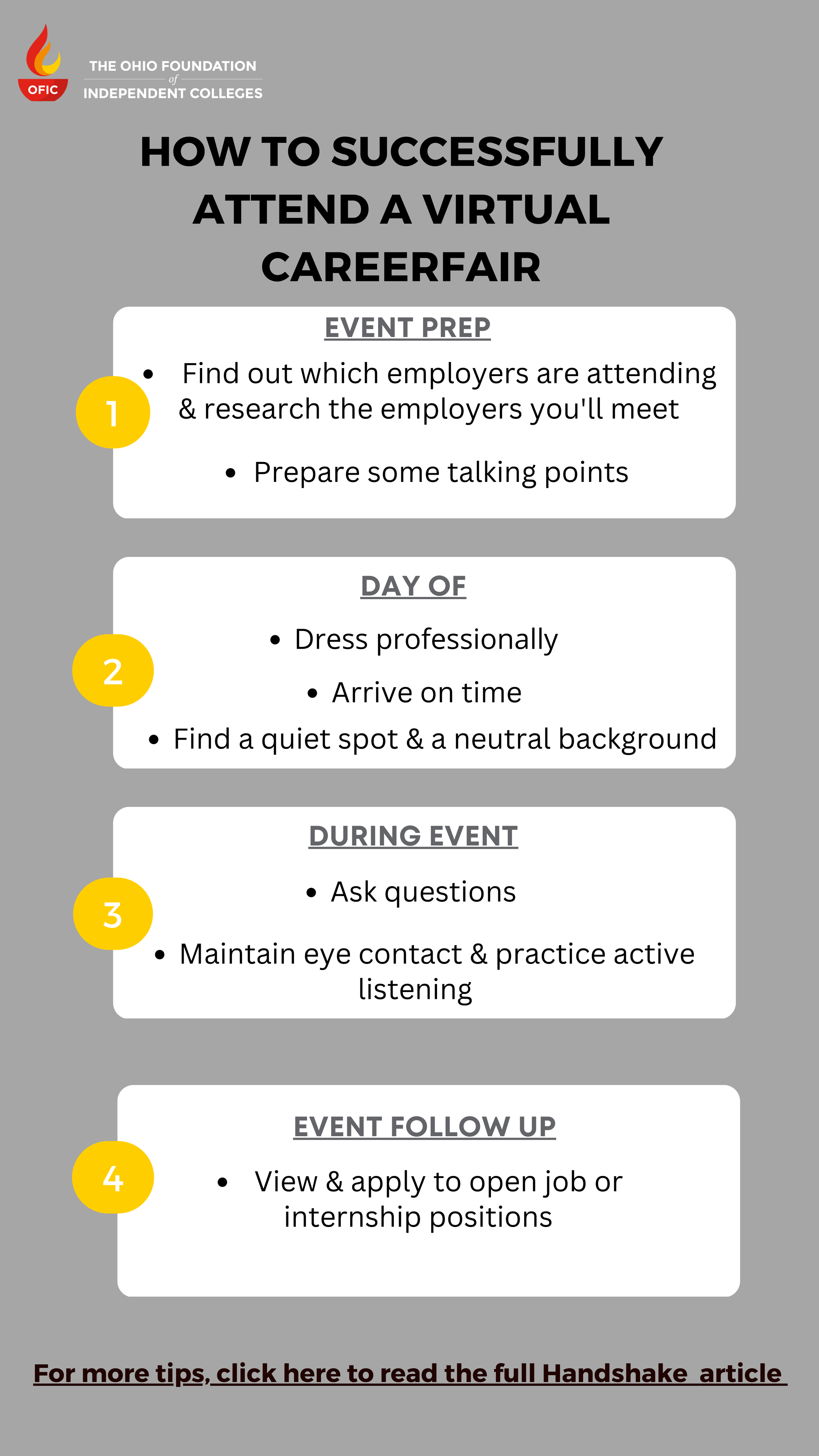 How to successfully attend OFIC’s third annual CareerFest on Feb. 15 — OFIC