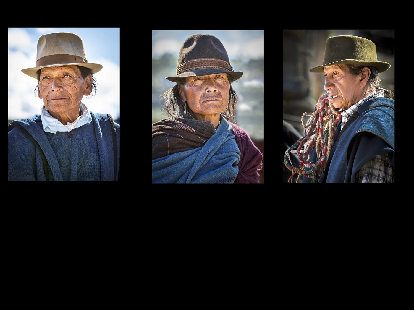 "Ecuadorian Farmers in Fedoras" :: Image (c) Neville Turton :: All Rights Reserved