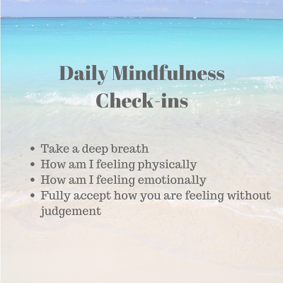 Mindfulness check list, daily to do list
