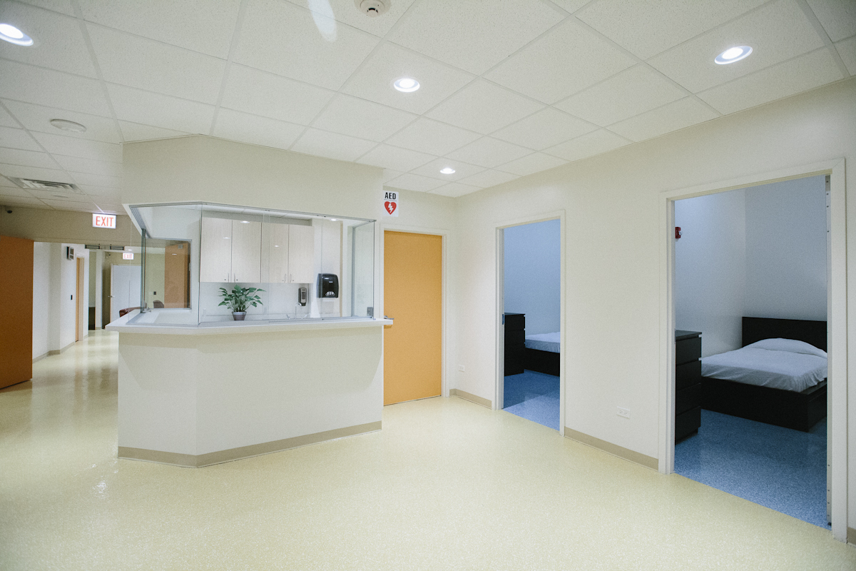 Nurses station and bedrooms