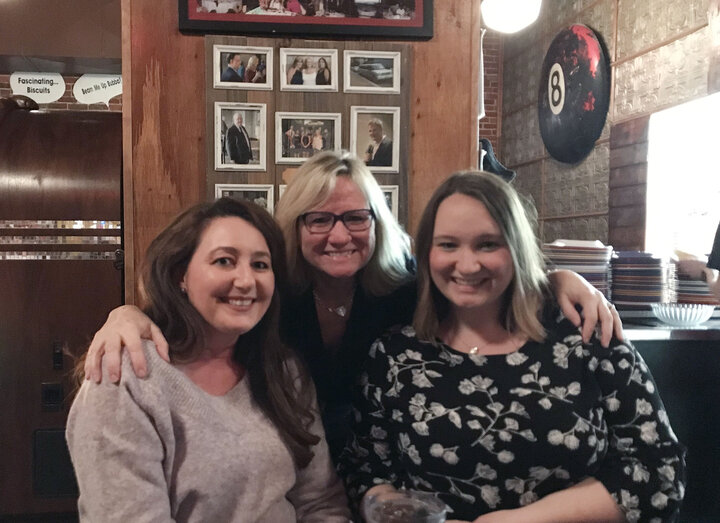 Melissa Boughton (right), with her mom (middle) and her sister (left) during a recent visit to Texas. Both women were the author’s support system after she had her surgery related to her hidradenitis suppurativa.