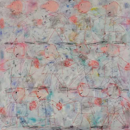 Guys with Big Noses, 2009, acrylic on canvas, 36x36"