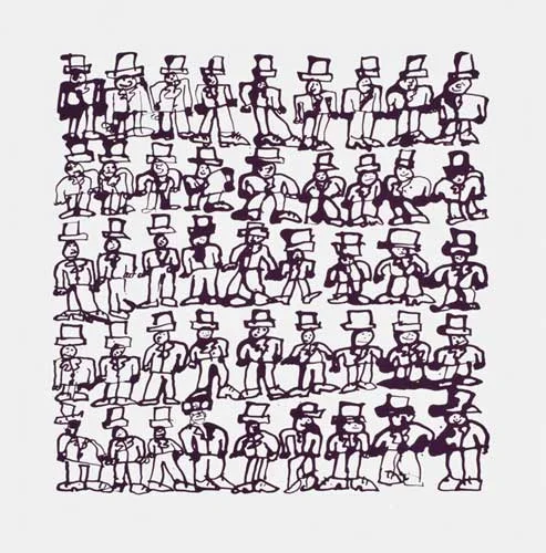 Gentlemen's Club, 2009, silkscreen on paper, 22x22"