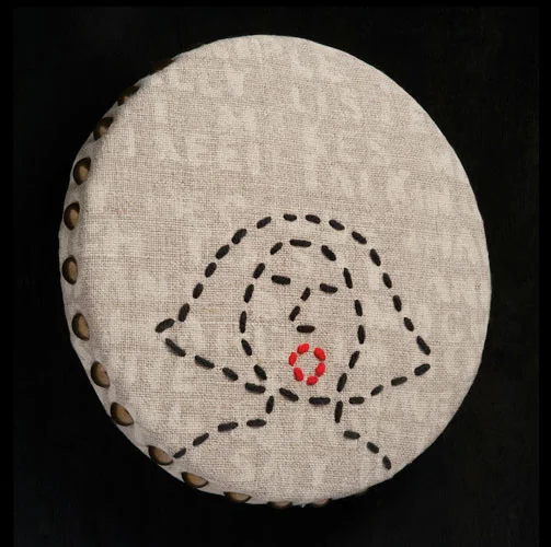 She Can Talk, 2011, Mixed-Media, 8" diameter
