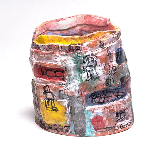 Canopic Jar #1, 2014, glazed ceramic, 16x12"