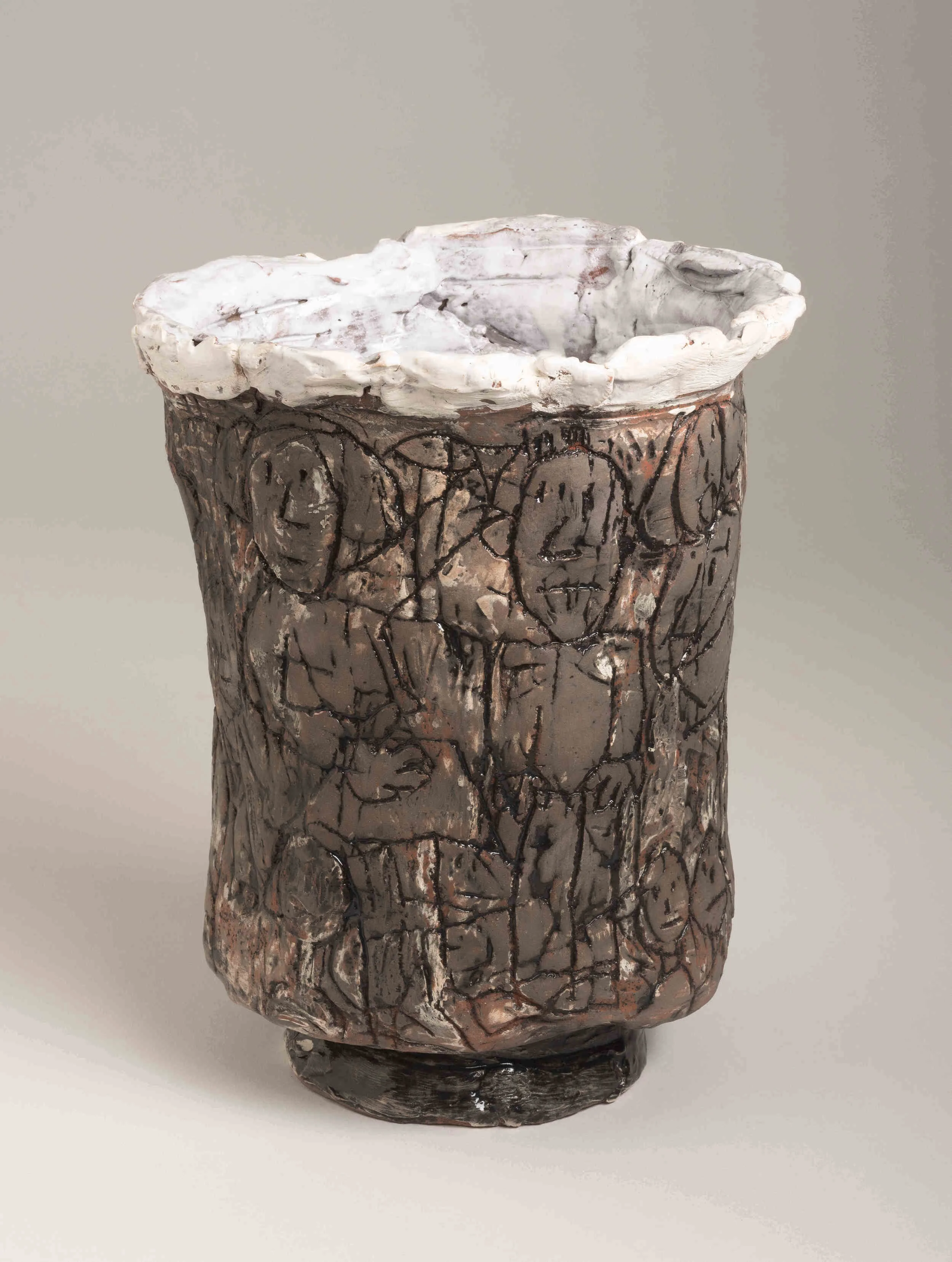 Eureka, 2015, 9"x 7", Majolica and Underglaze on Red Earthenware