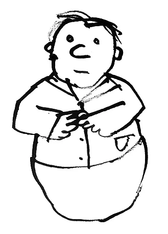  "We'll Call Him James", 2015, 8"x4", ink on paper