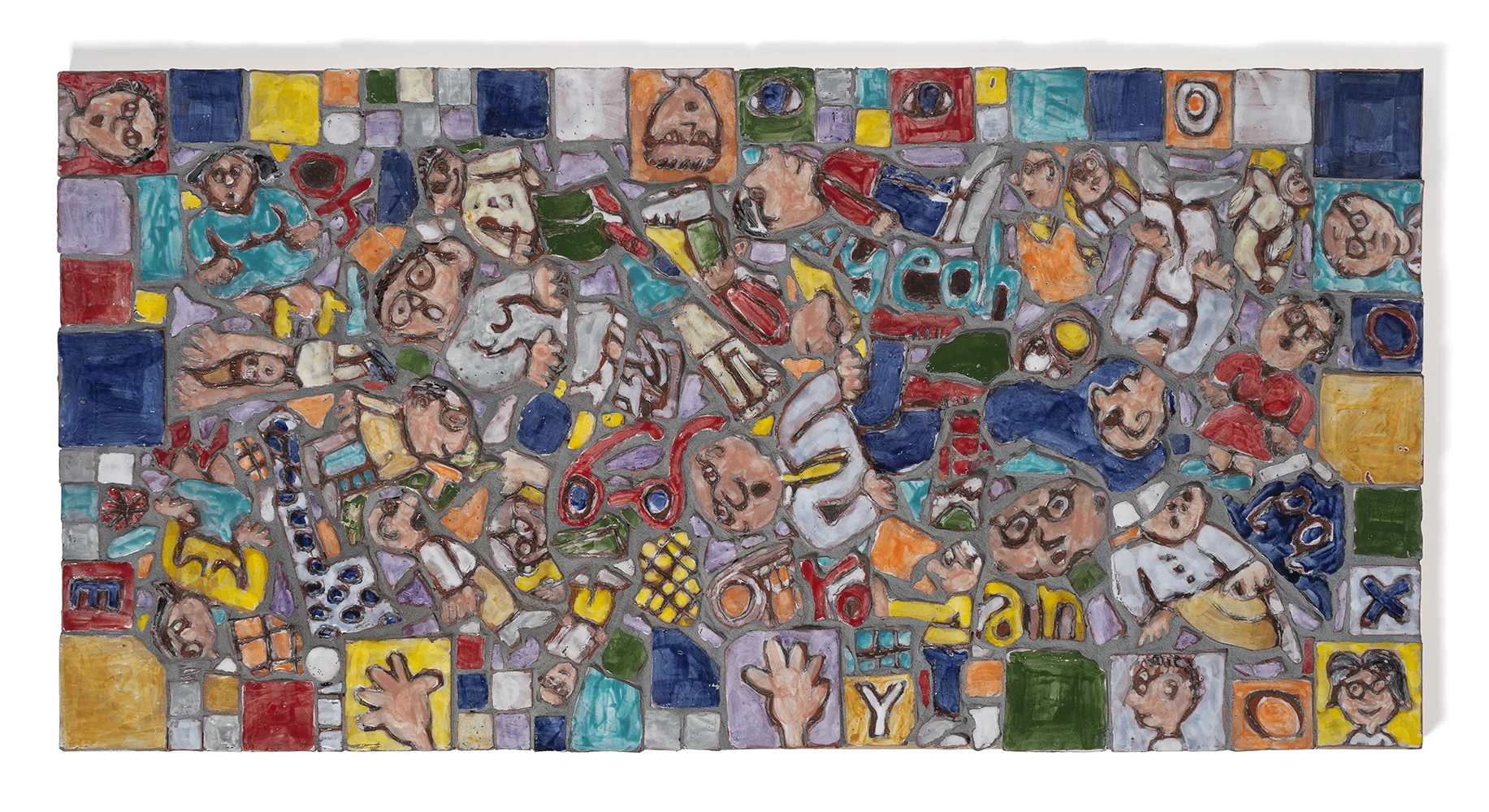 Eyecandy, 2016, Ceramic Mosaic, 17"x34"