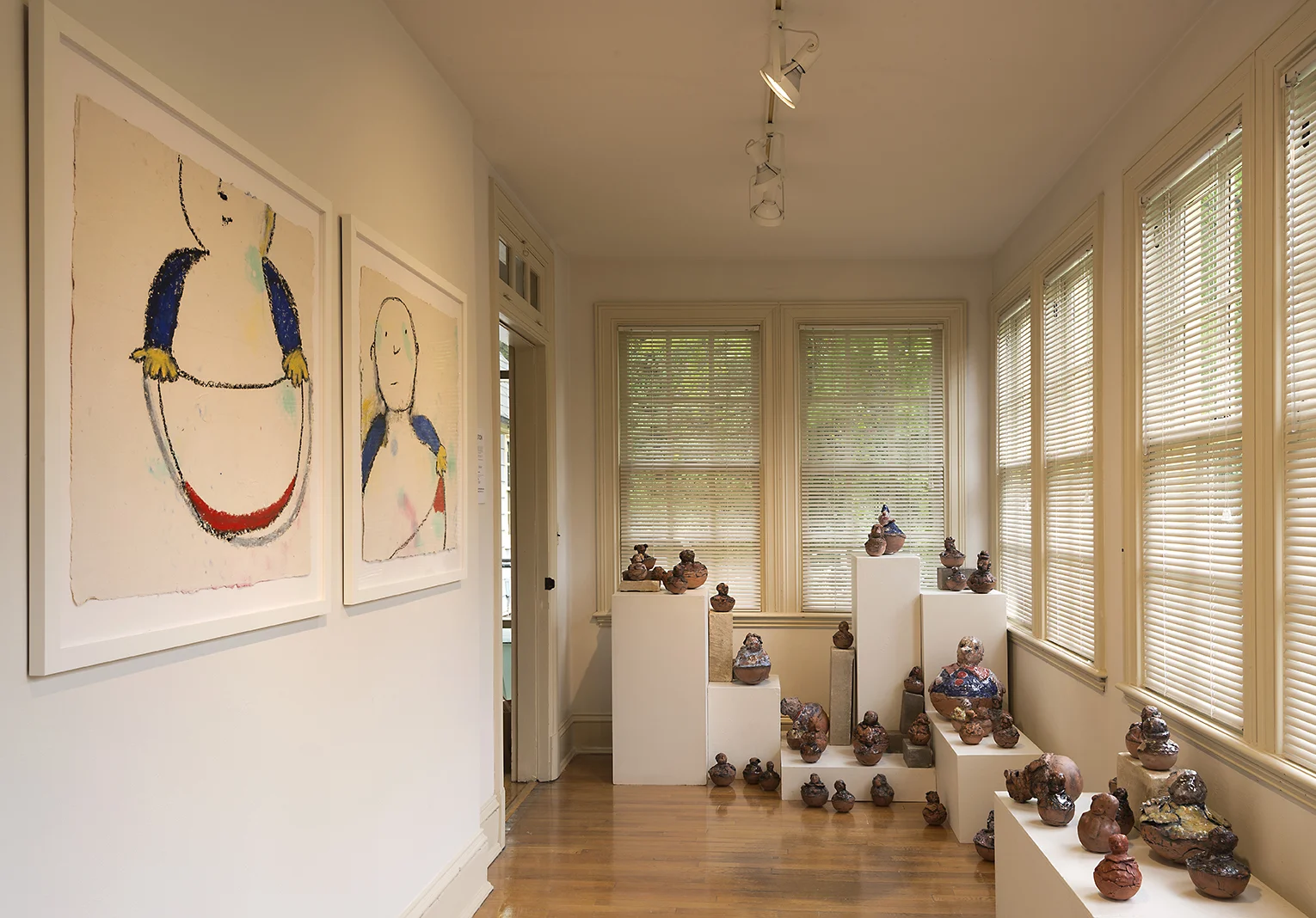 "Pushovers Unite!", 2016, Solo Exhibition Installation, Baltimore Clayworks (view 1)