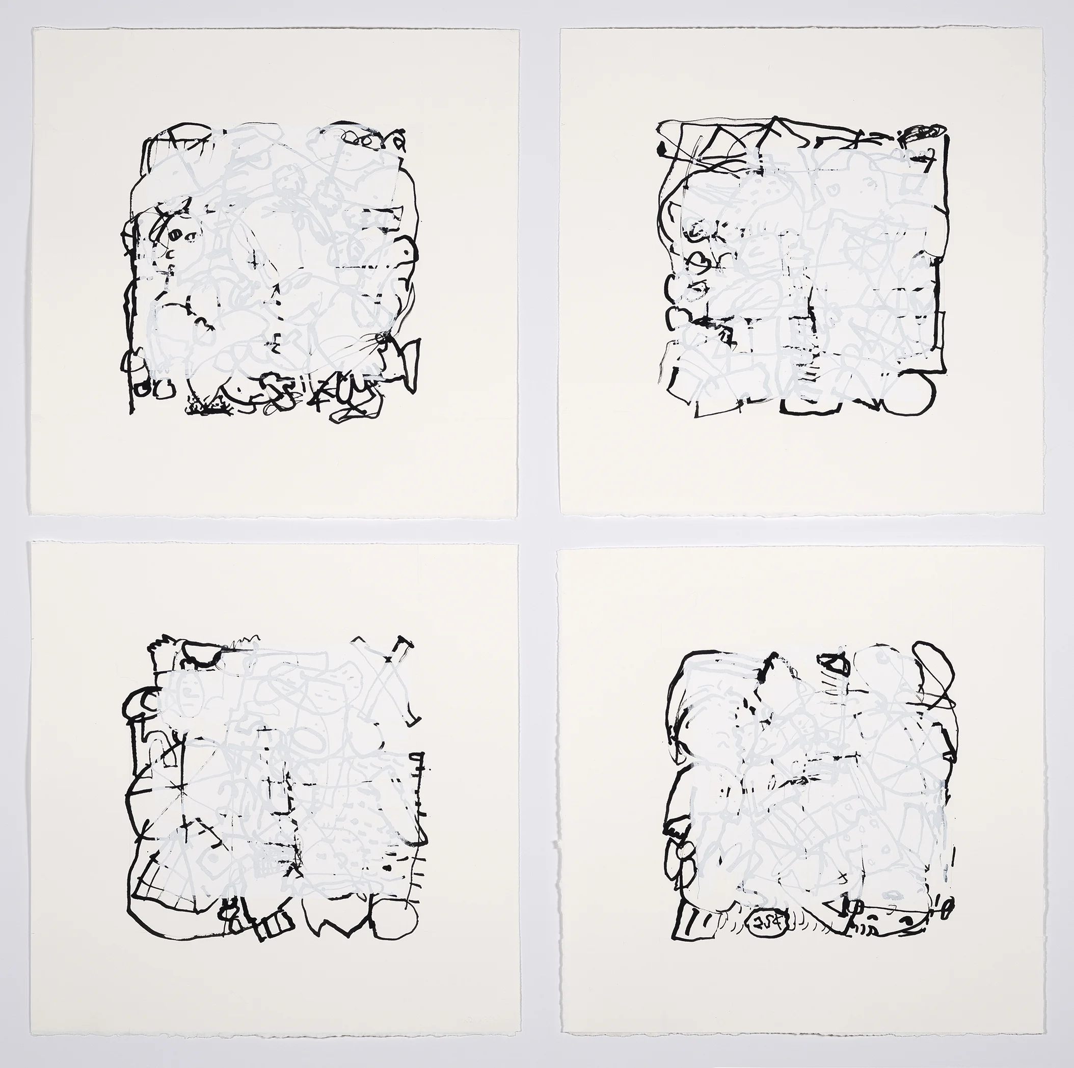 Exercises in Evidence, 2016, Ink and Silkscreen on Paper, 15”x15”