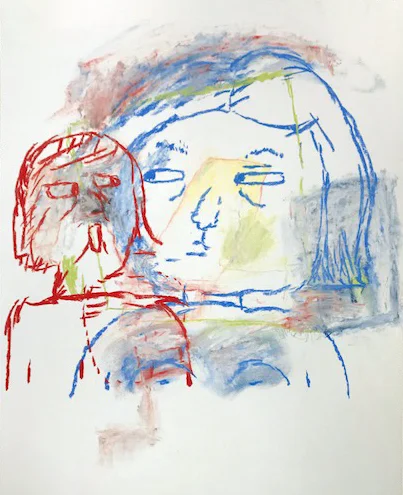 "That Other Self", 2018, 30" x 22", chalk pastel on paper